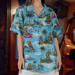 Jimmy Buffett Hawaiian Shirt - Unisex Retro Margaritaville Parrot Surfing Button Up