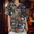 Bon Jovi Album Cover Collage Hawaiian Shirt - Unisex 80s Arena Rock Concert Summer Button Up
