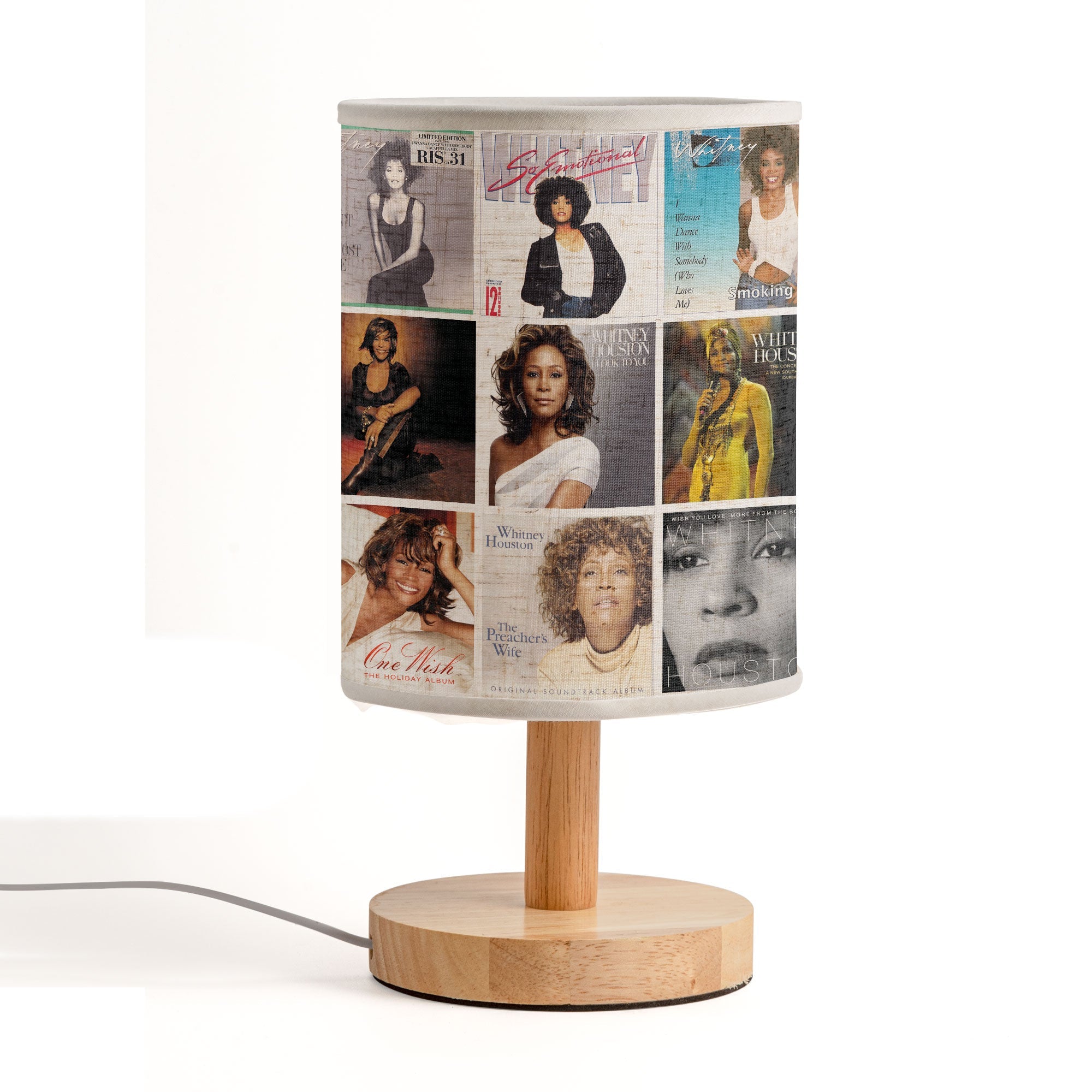 Whitney Houston Album Cover Lamp Retro Music Legend Table Light
