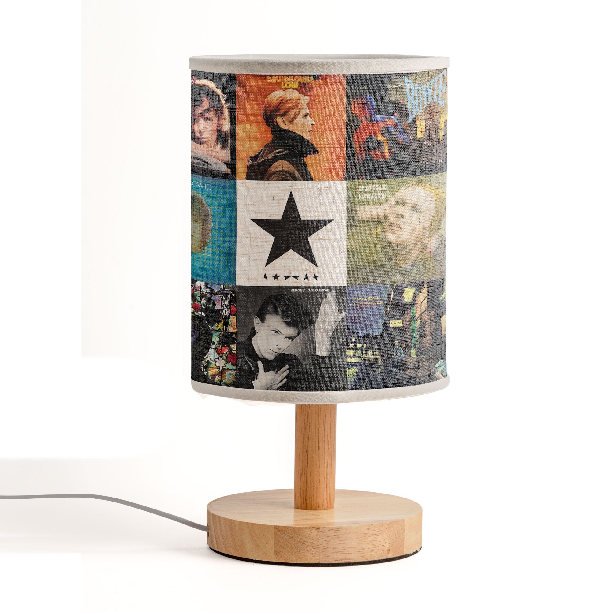 David Bowie Album Art Collage Table Lamp