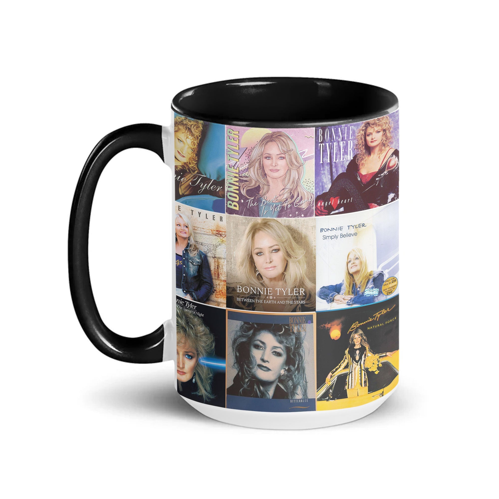 Bonnie Tyler Accent Mug Nostalgic Album Cover Collage Gift