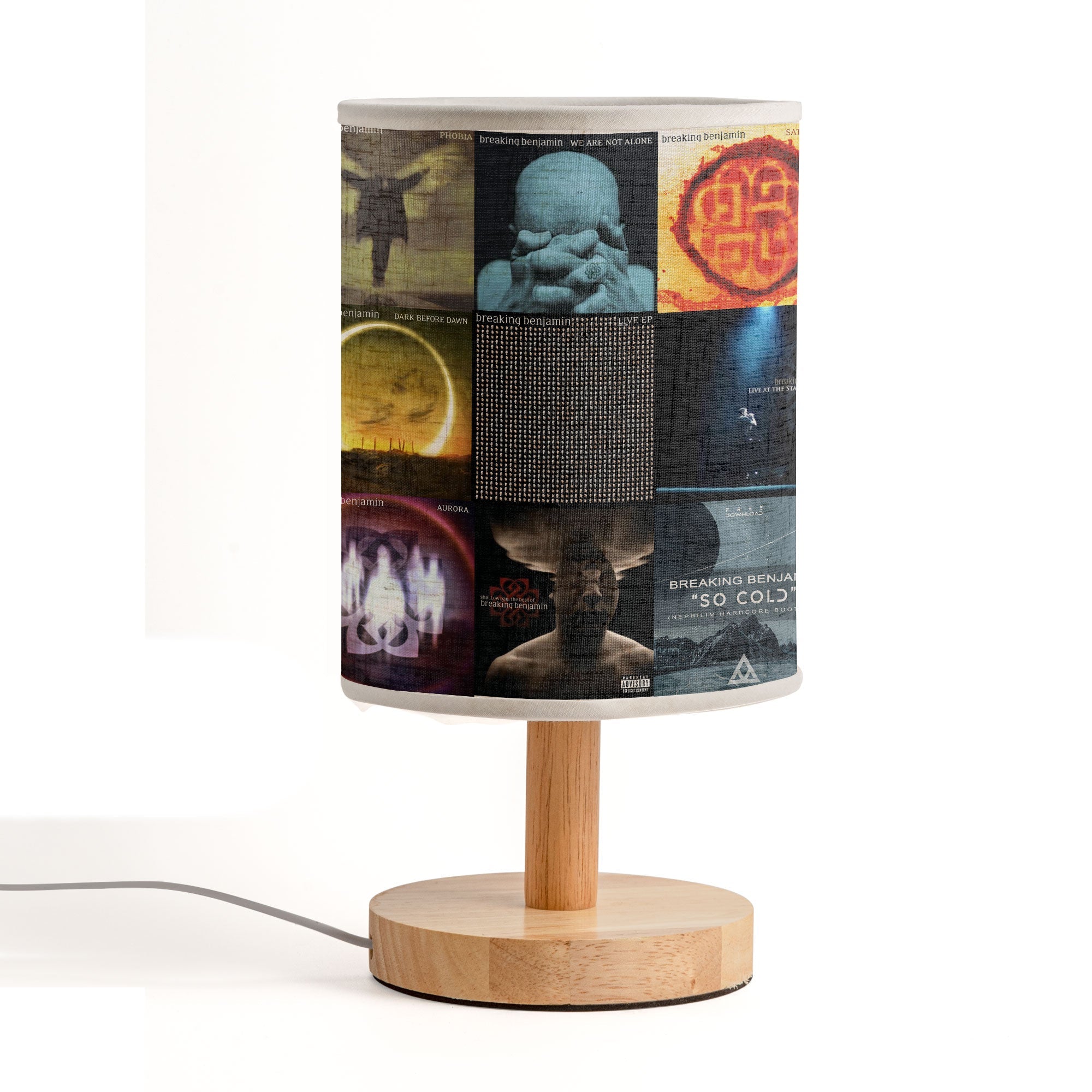 Breaking Benjamin Albums Fabric Lamp A Glow of Dark Serenity