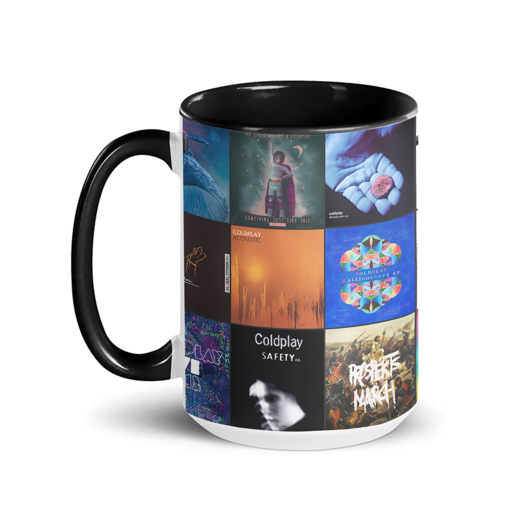 Coldplay Accent Mug Classic Album Cover Collage Gift