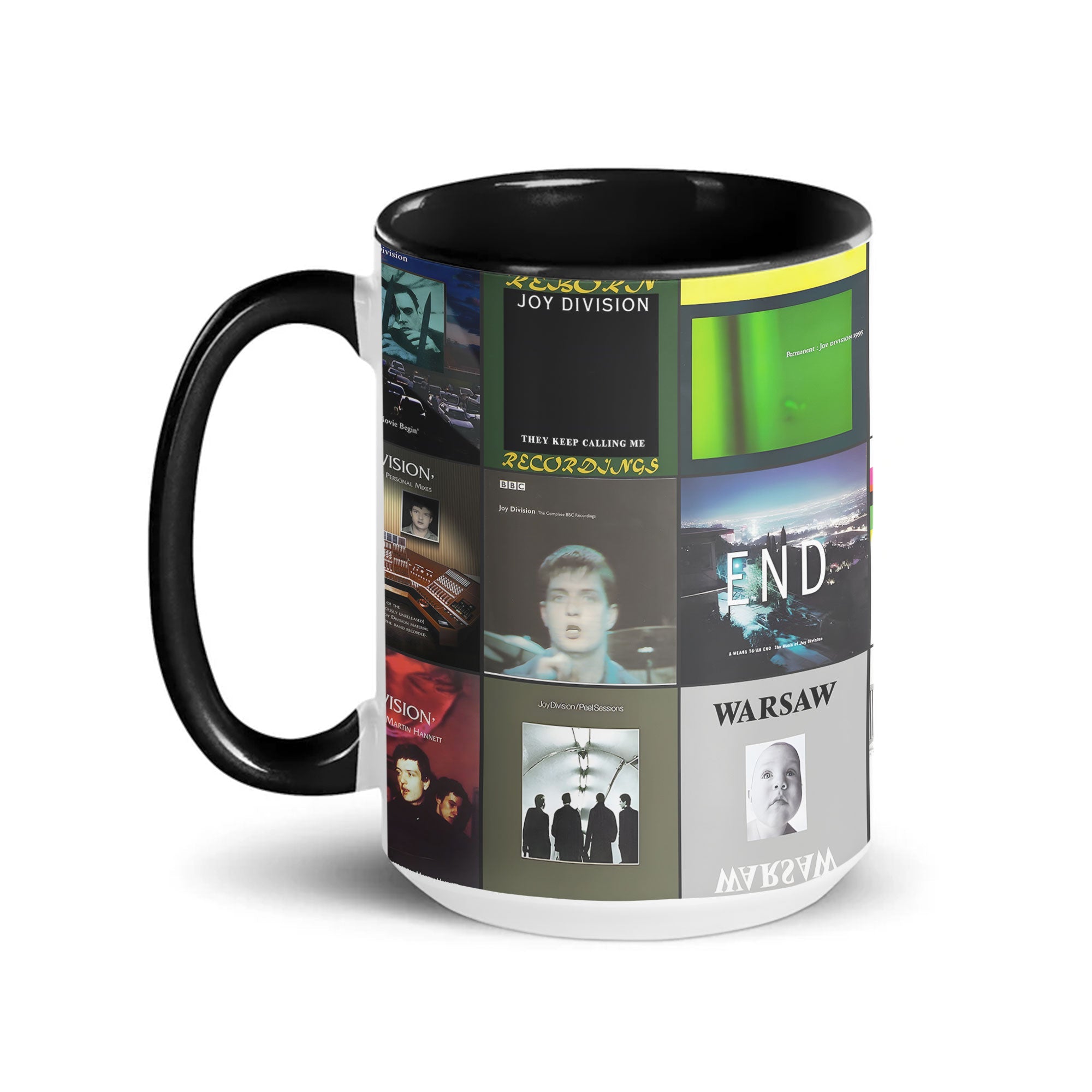 Joy Division Accent Mug Iconic Album Art Collage for True Fans