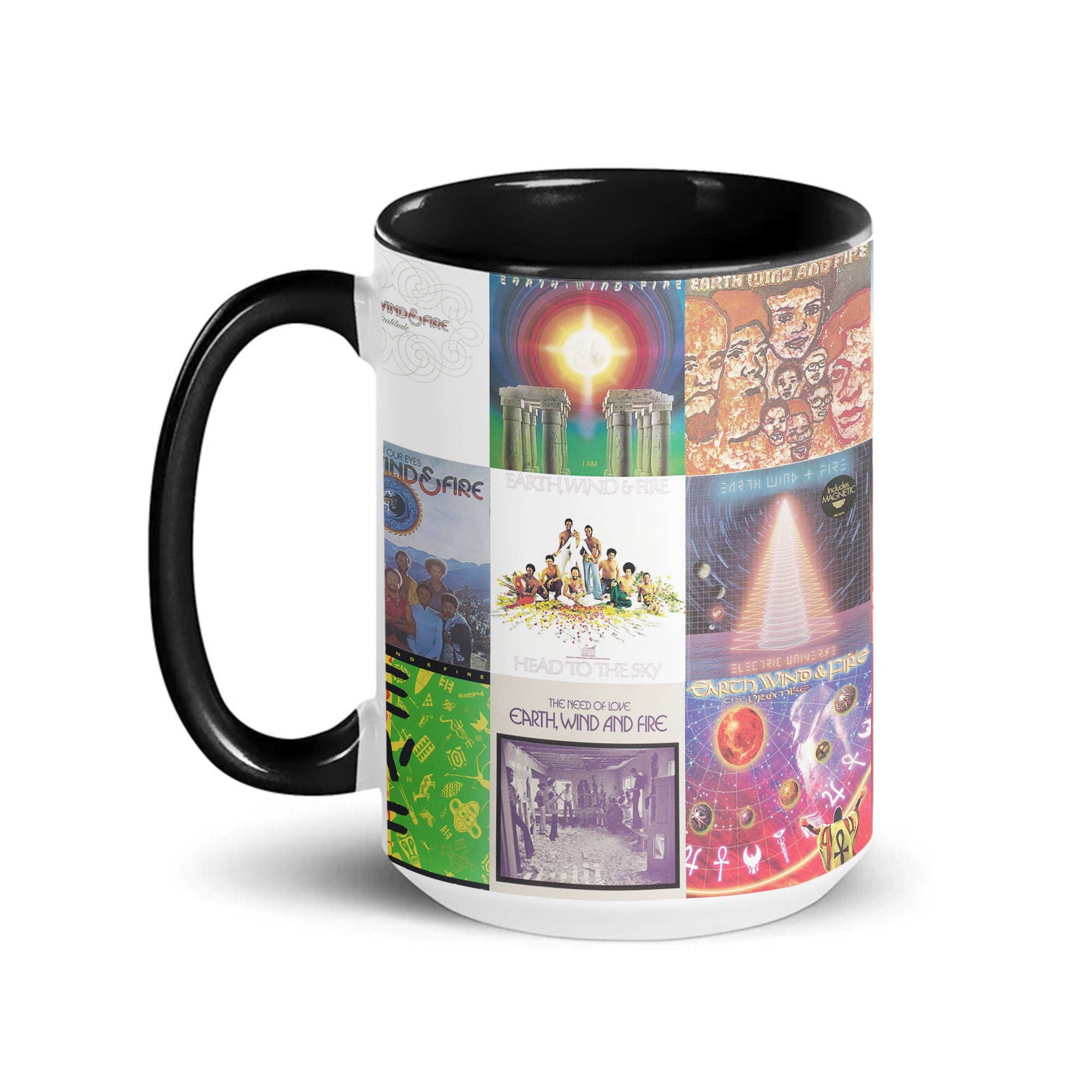 Earth, Wind & Fire Accent Mug Iconic Album Cover Collage Gift