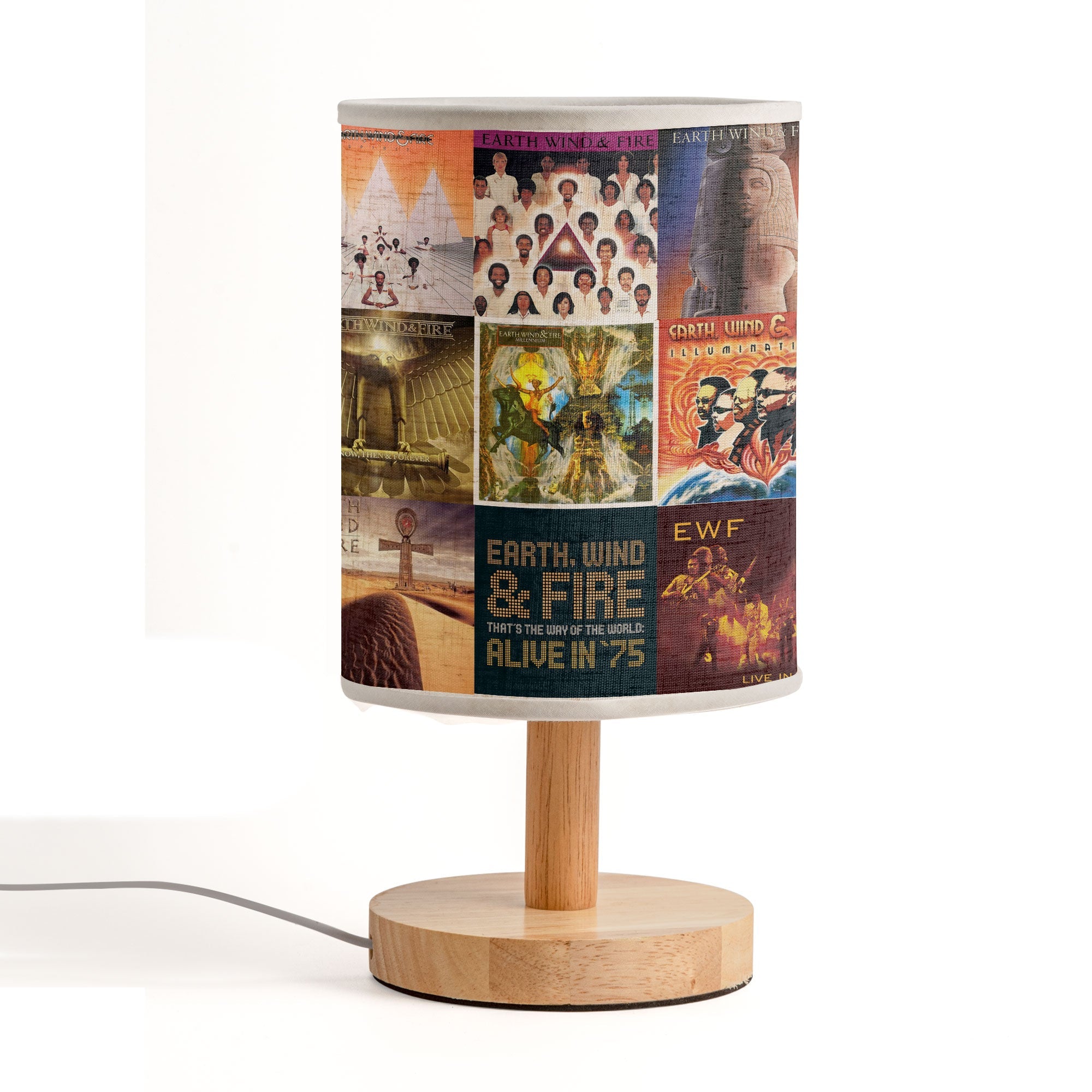 Earth, Wind & Fire Albums Fabric Lamp A Tribute to the Golden Age of Funk and Soul