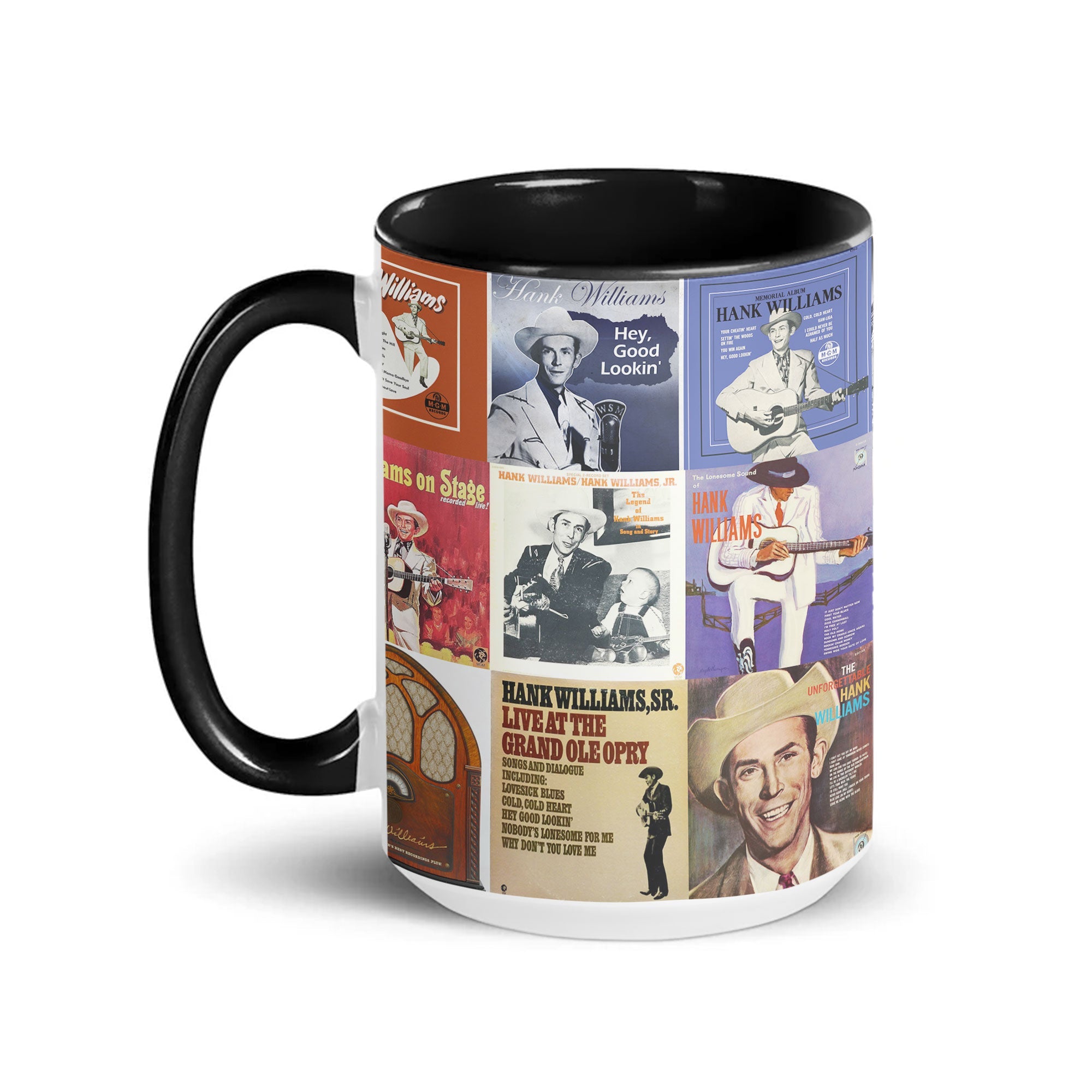Hank Williams Accent Mug Country Music Legend Album Collage Gift
