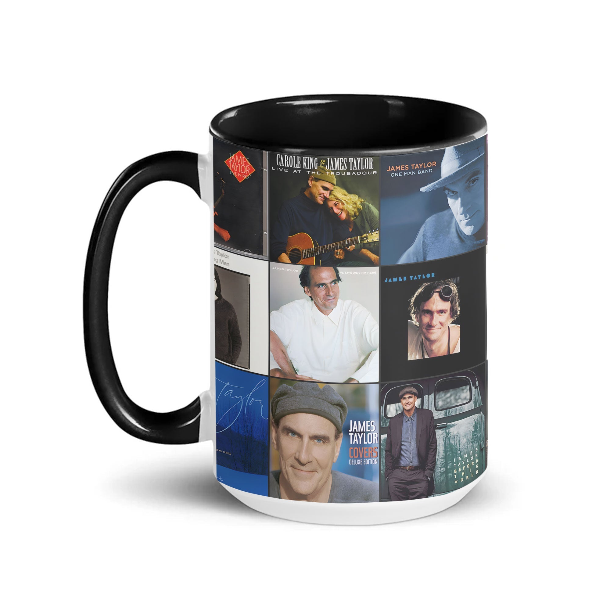 James Taylor Accent Mug Timeless Album Cover Collage Gift