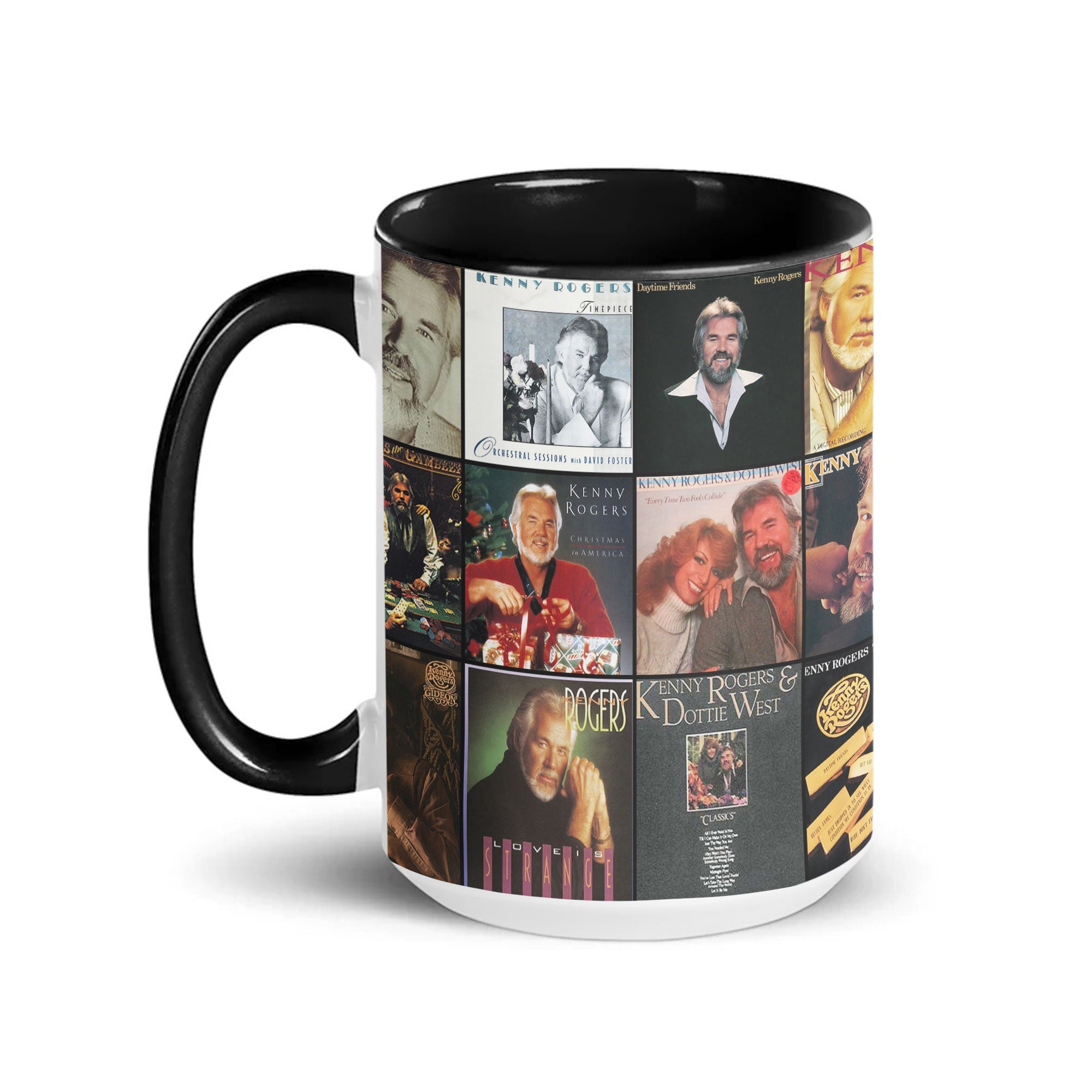 Kenny Rogers Accent Mug Country Legend Album Collage Gift