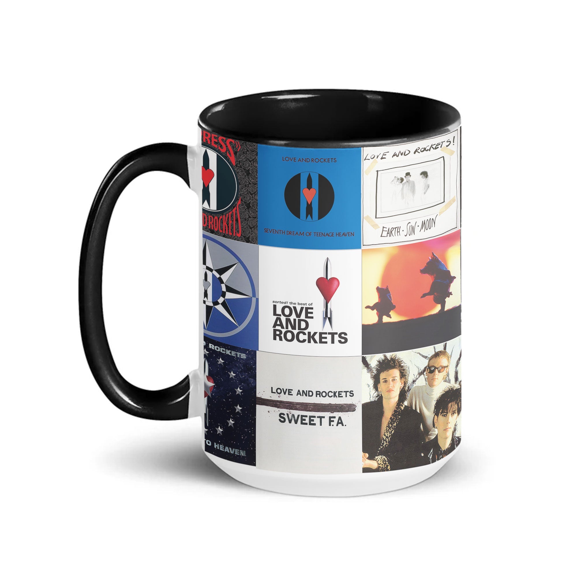 Love and Rockets Accent Mug Album Cover Collage Gift
