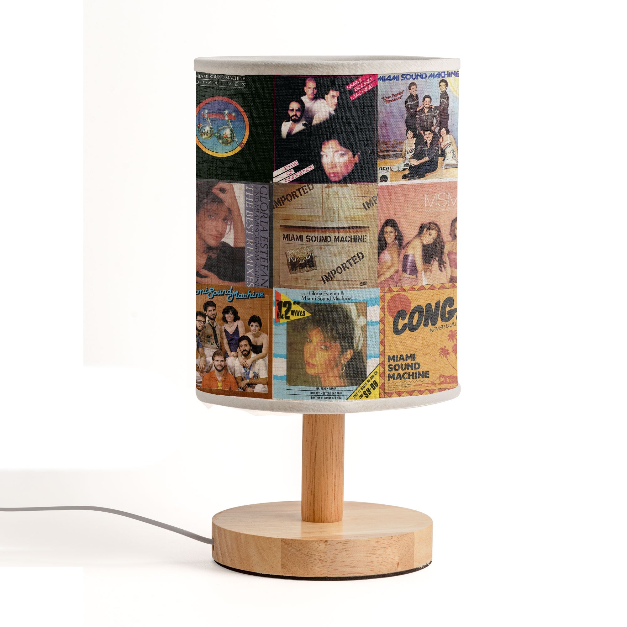 Gloria Estefan & Miami Sound Machine Albums Lamp Retro Latin Pop Table Light