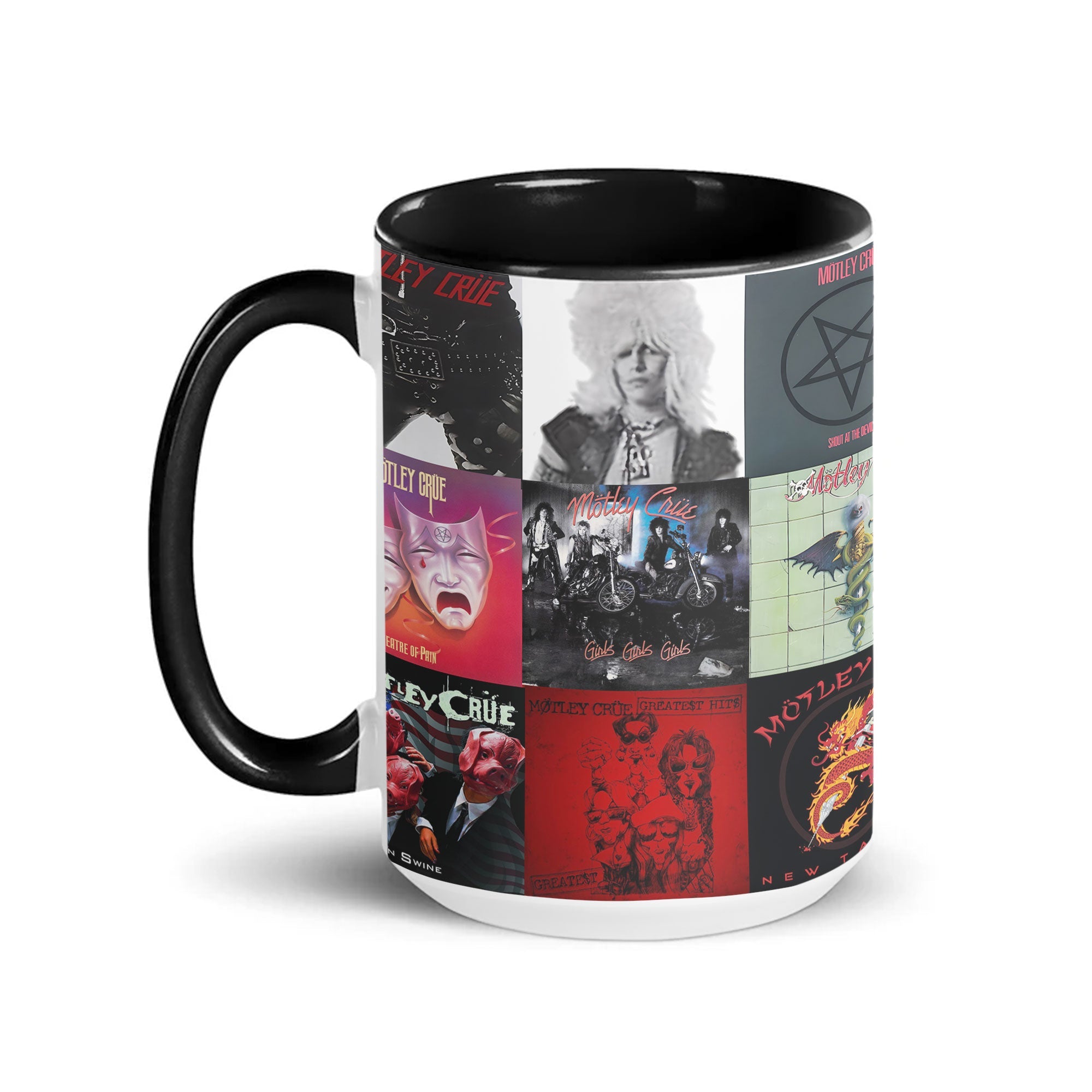 Mötley Crüe Accent Mug Classic Hard Rock Album Collage Gift
