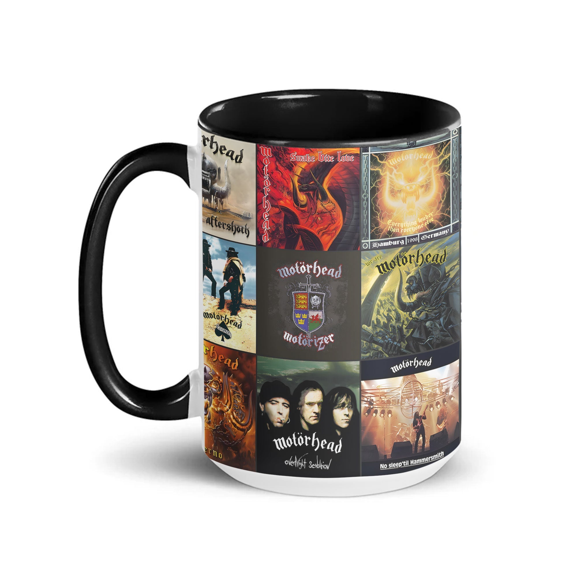 Motörhead Accent Mug Classic Album Cover Collage Gift for Heavy Metal Fans