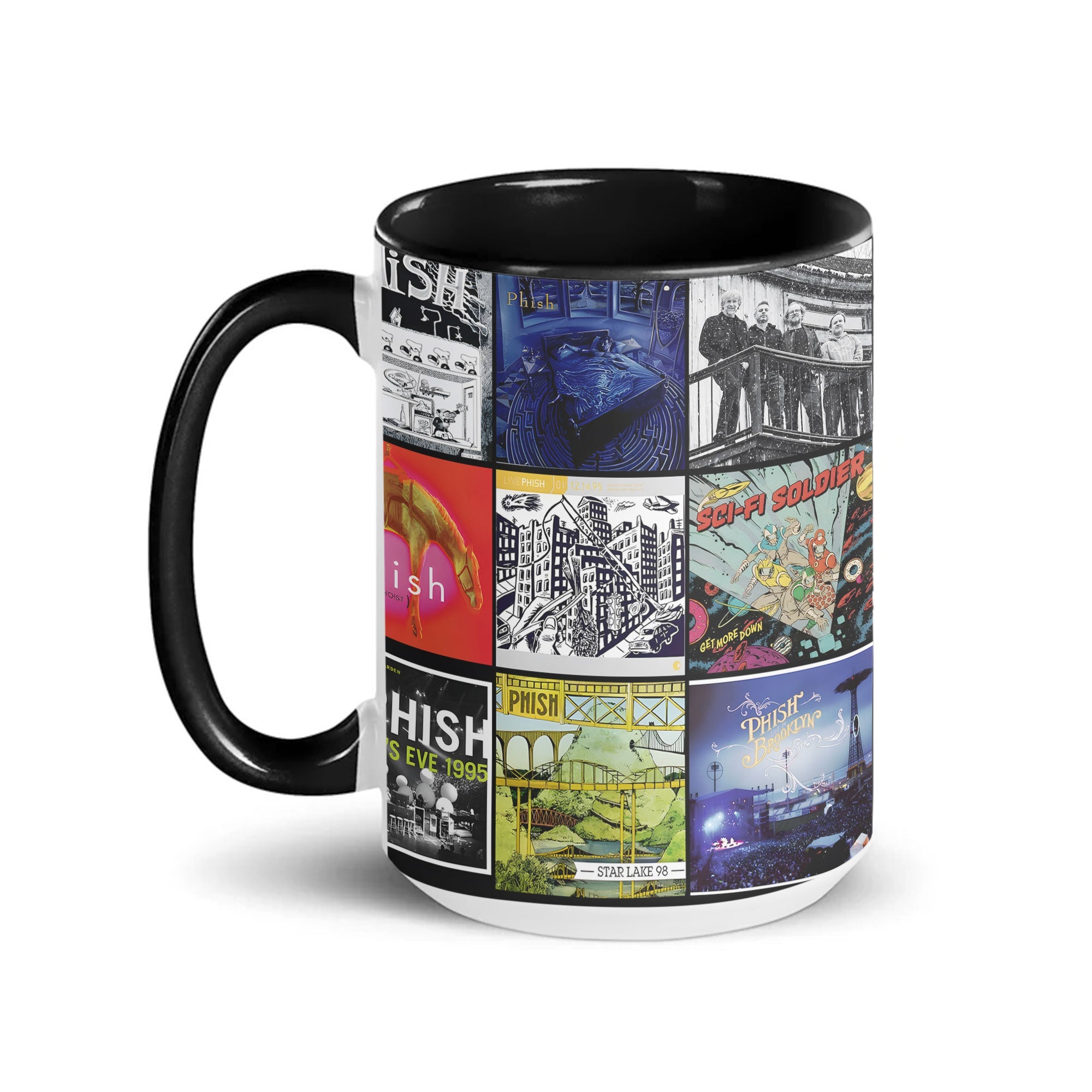 Phish Accent Mug Classic Album Cover Collage Gift for Jam Band Fans