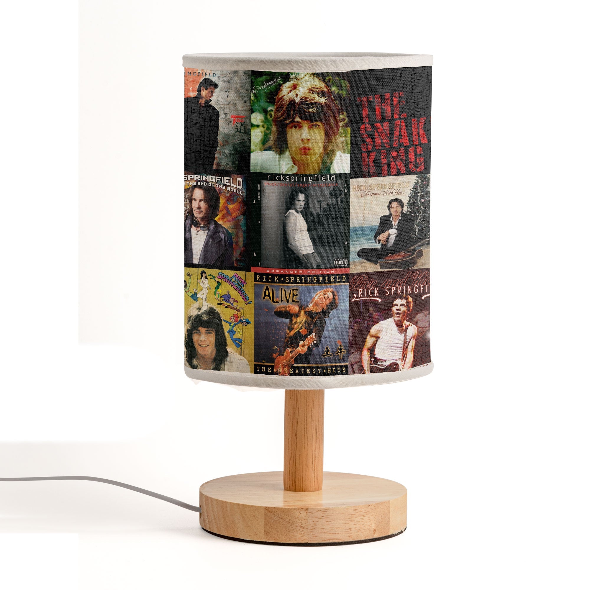 Rick Springfield Album Fabric Lamp Rock ’80s Glow