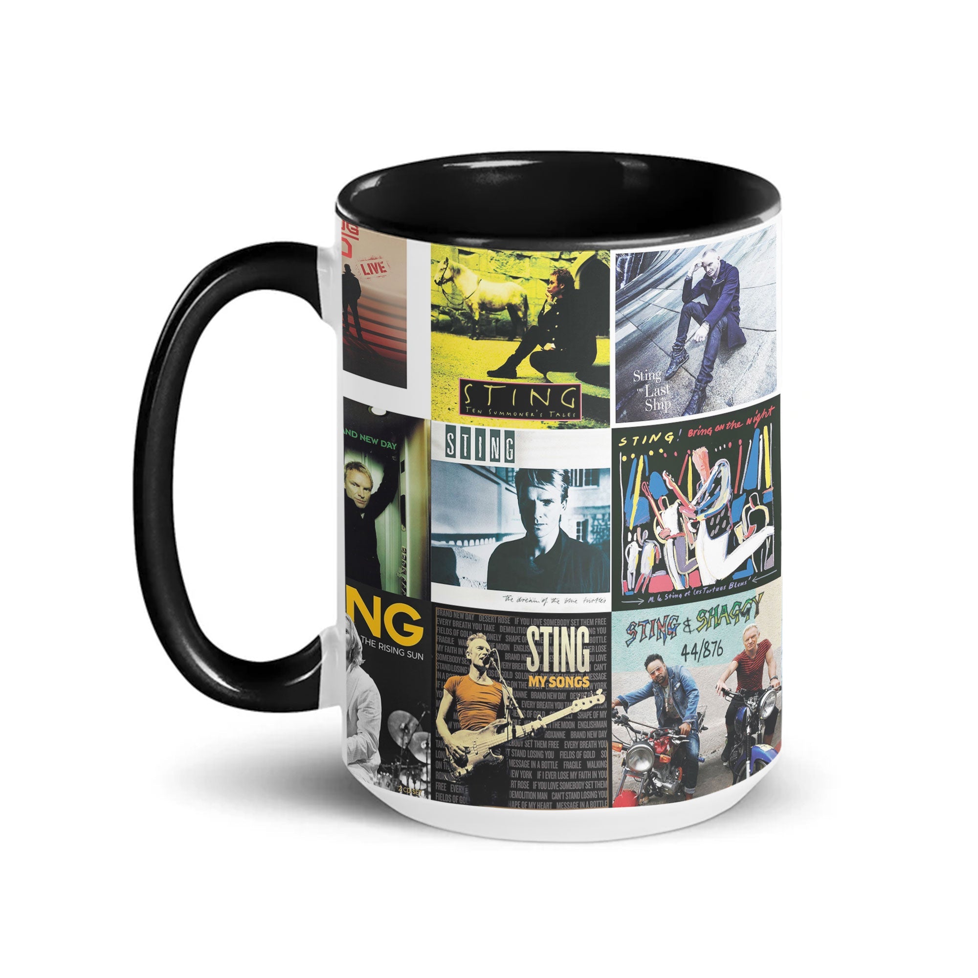 Sting Accent Mug Classic Album Cover Collage Gift for Music Lovers