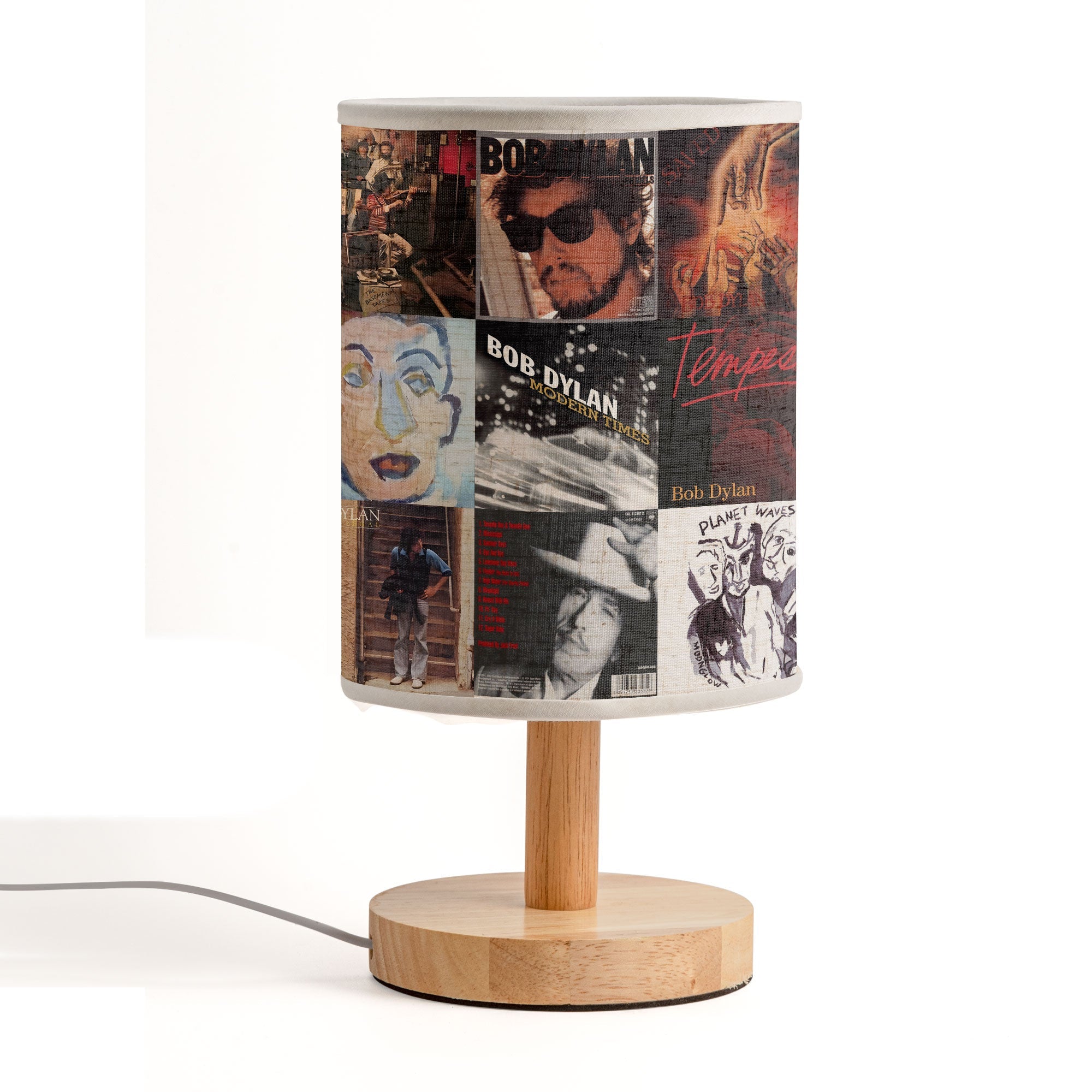 Bob Dylan Album Cover Table Lamp Retro Music Decor for Fans