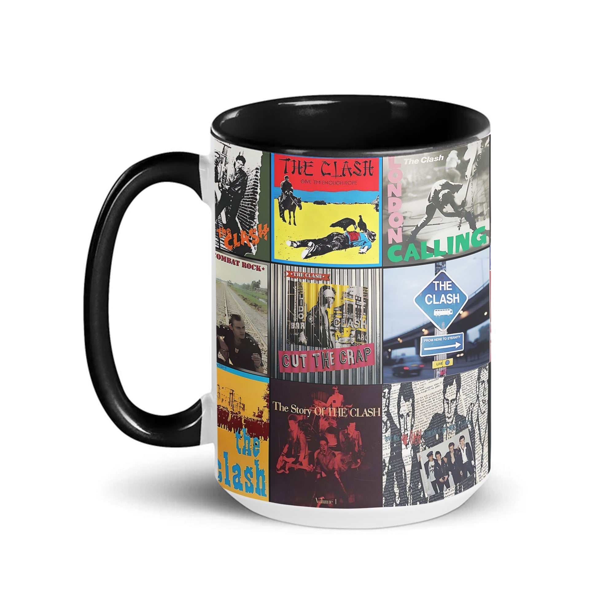 The Clash Accent Mug Classic Album Cover Collage Gift