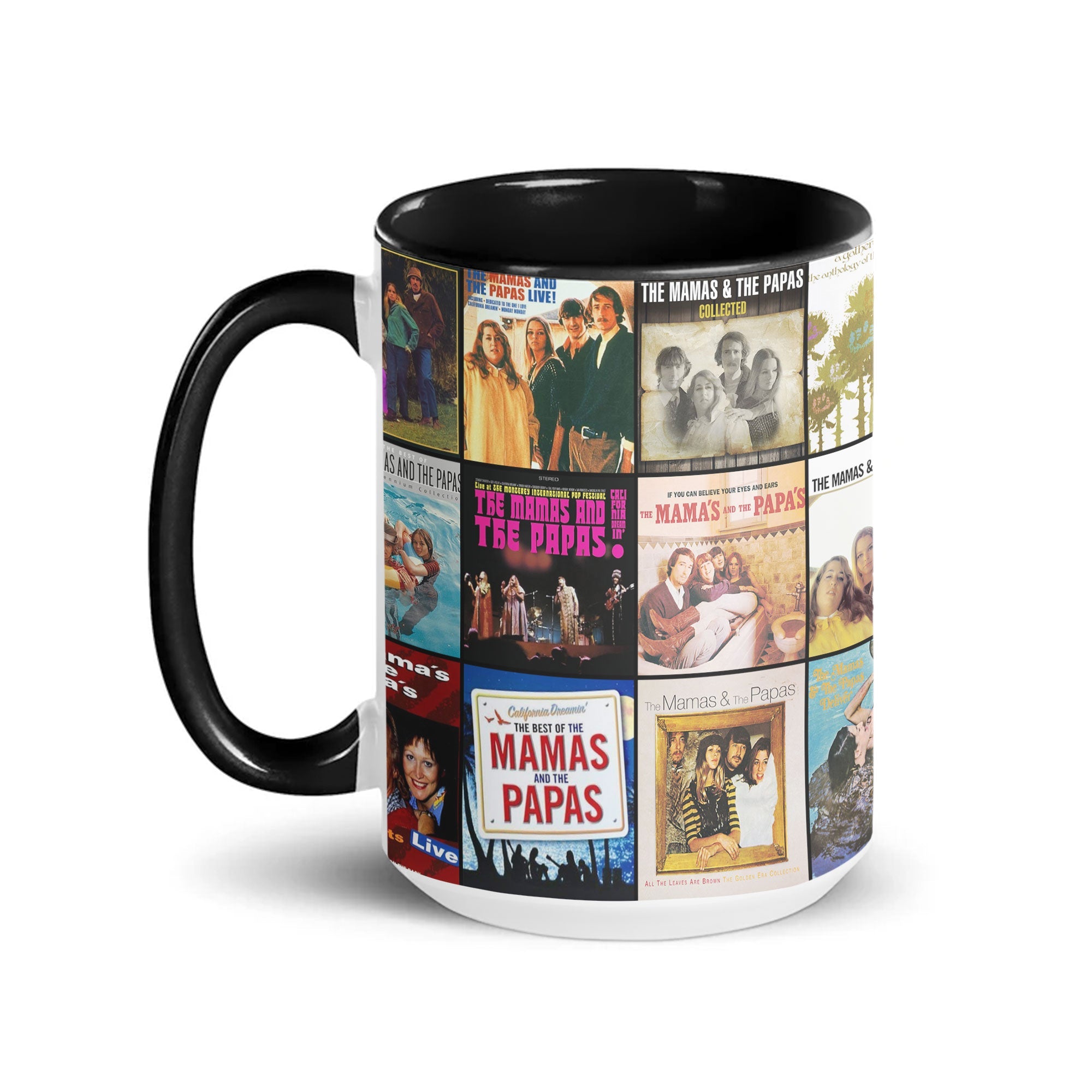 The Mamas & The Papas Accent Mug Folk-Rock Classics Album Collage Gift