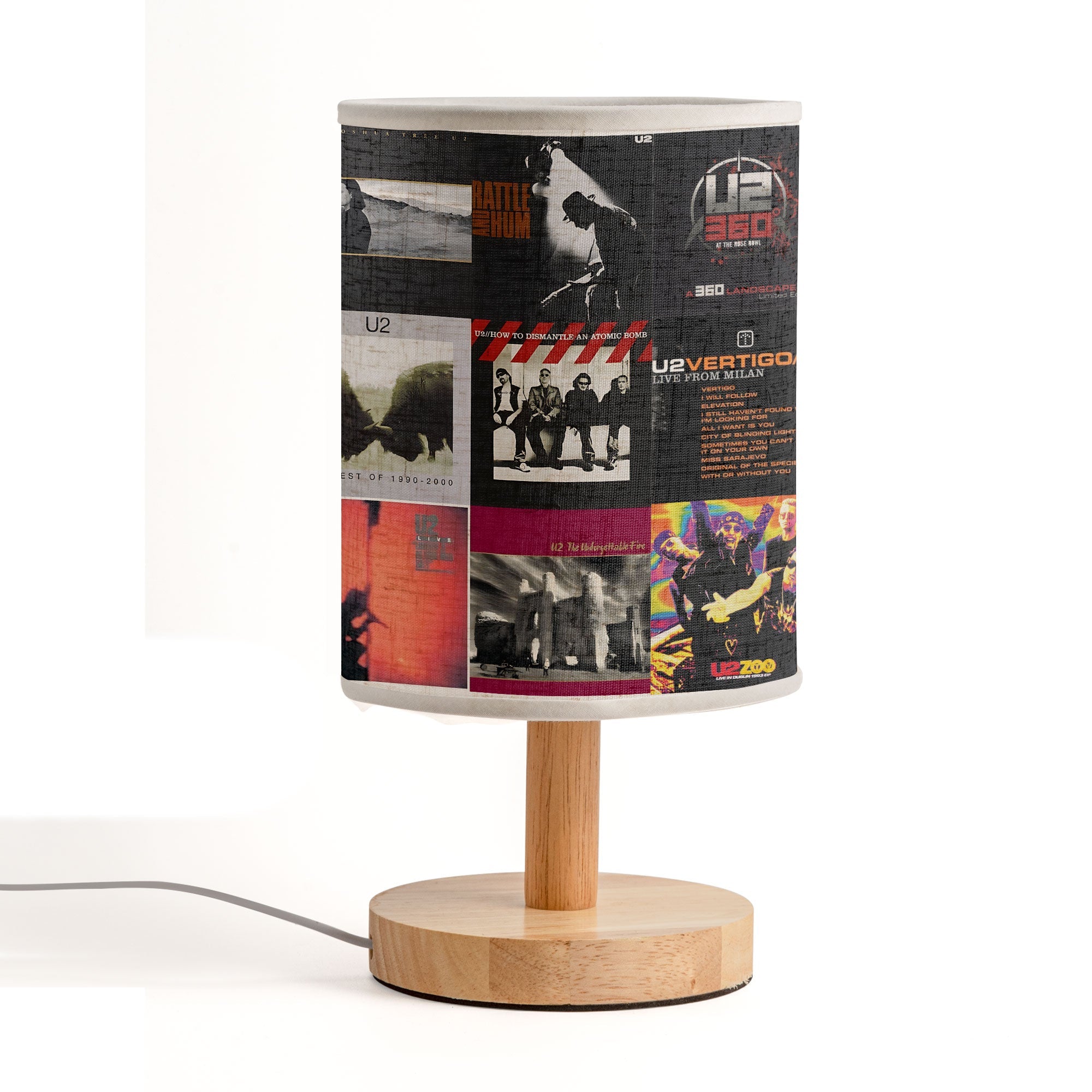 U2 Album Fabric Lamp Rock Legends Decorative Light
