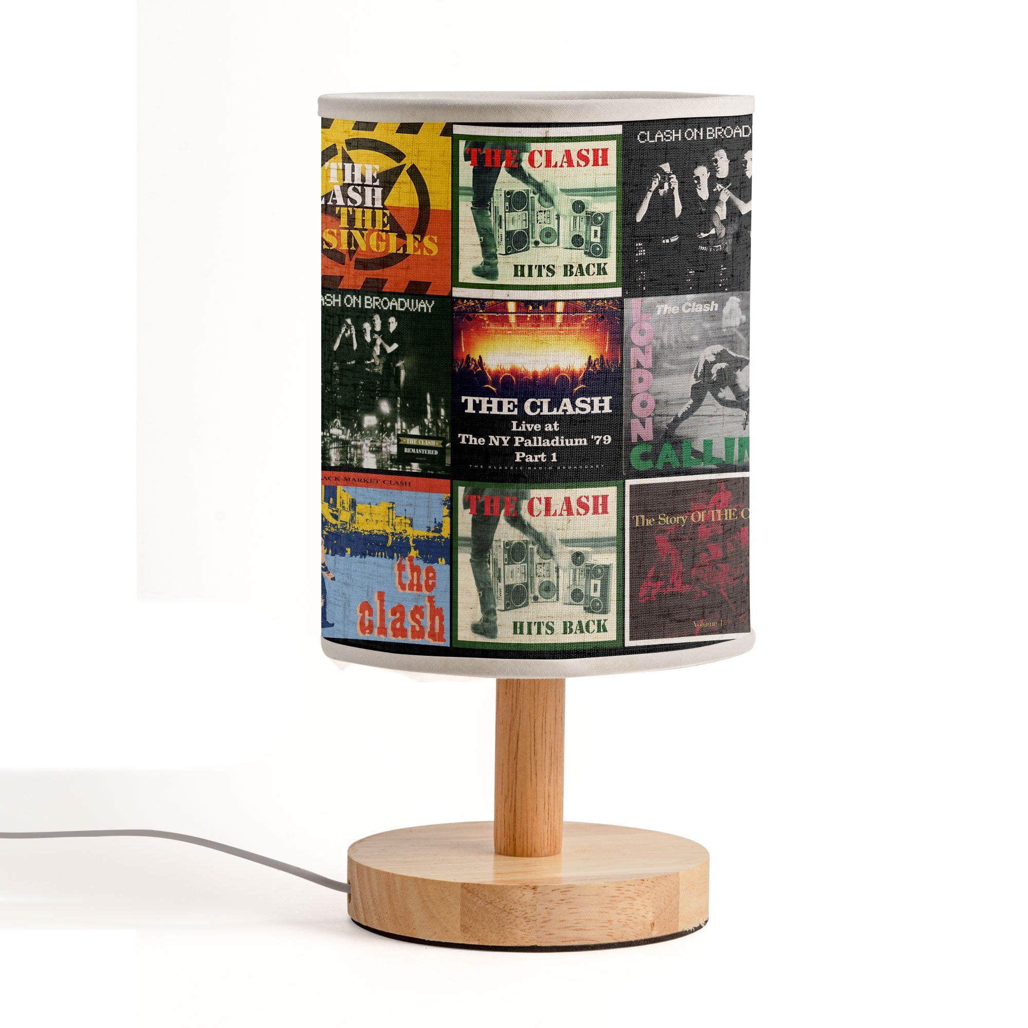 The Clash Album Fabric Lamp Punk Rock Iconic Glow