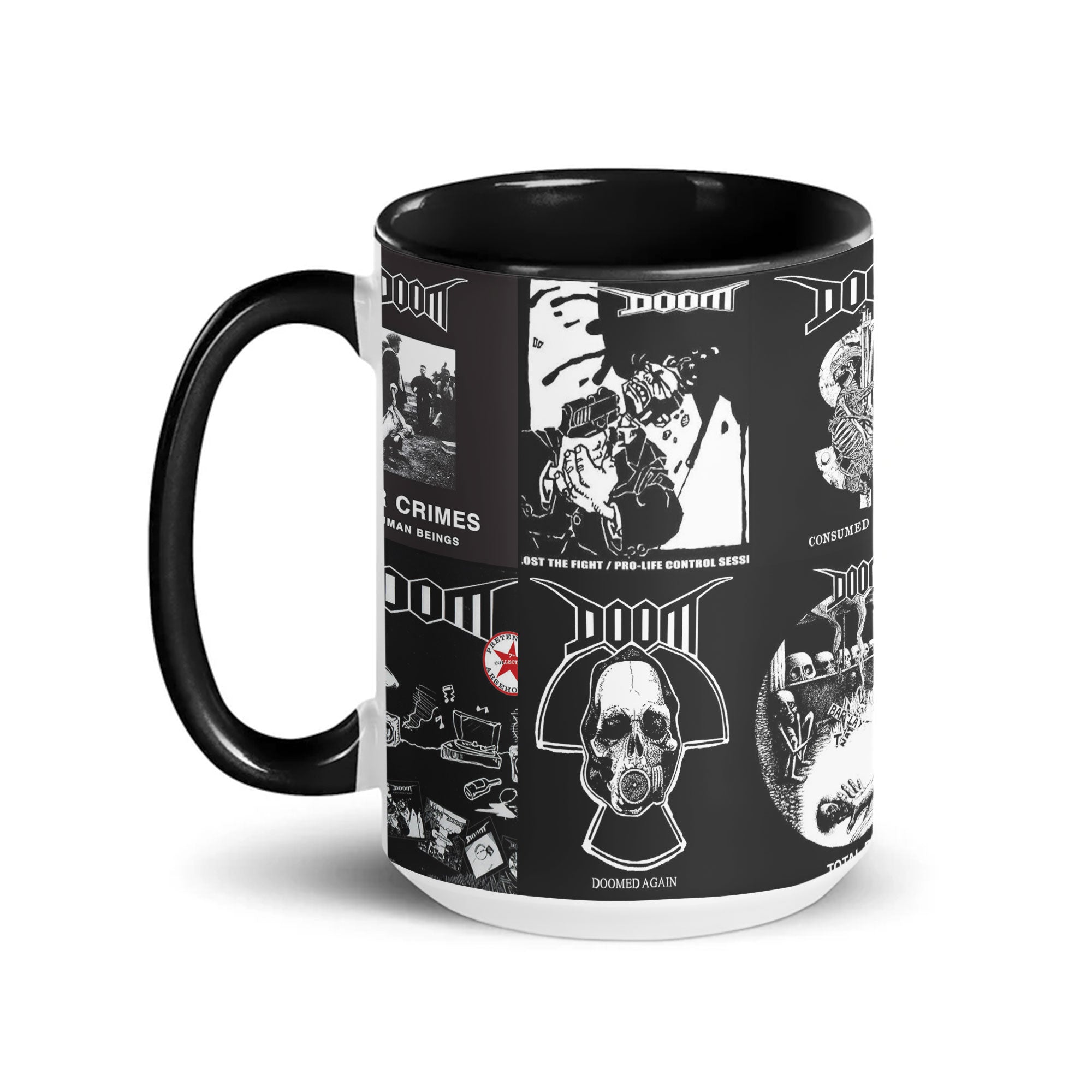Doom Accent Mug Classic Crust Punk Album Collage Gift