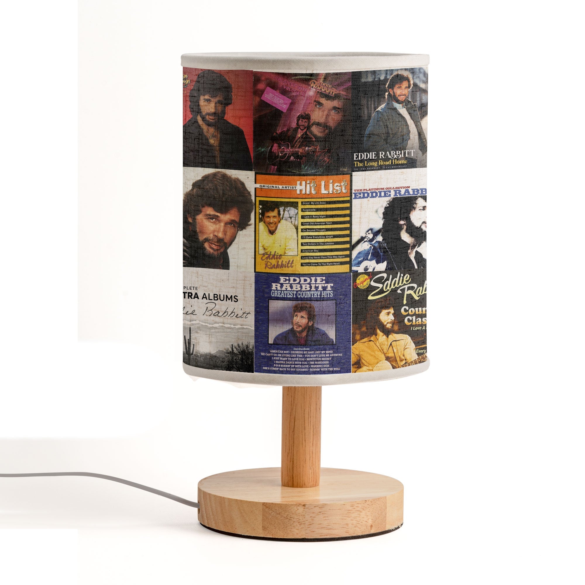 Eddie Rabbitt Fabric Lamp A Warm Tribute to a Country Legend