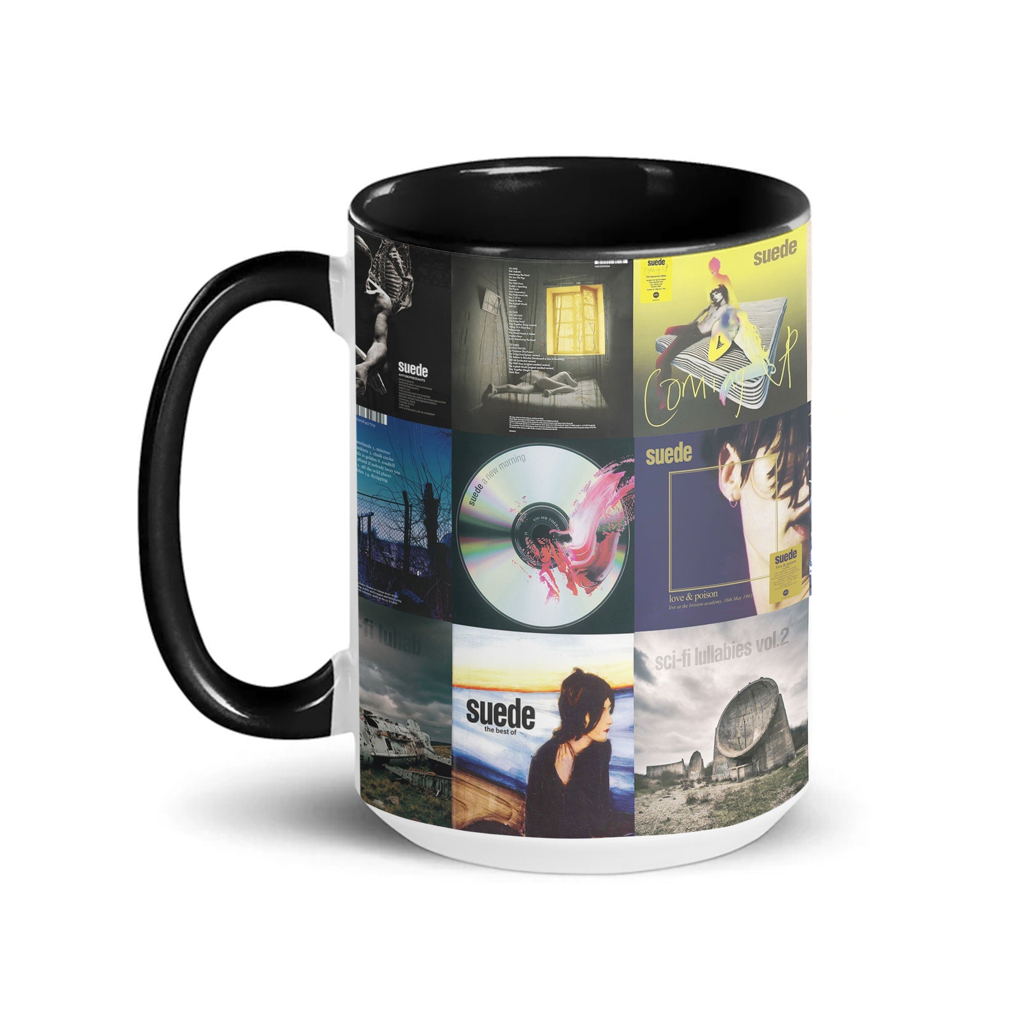 Suede Accent Mug Britpop Icons Album Cover Collage Gift