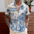 Jimmy Buffett Margaritaville Hawaiian Shirt - Unisex Vintage Toile De Jouy License To Chill Summer Button Up