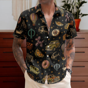 Phish Cosmic Donut Jam Band Graphic All-Over Print Hawaiian Shirt – Retro Music Album Art Inspired Unisex Shirt