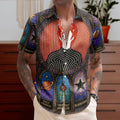 David Bowie Gothic Stained Glass Hawaiian Shirt - Unisex Retro Heroes Ziggy Stardust Blackstar Button Up