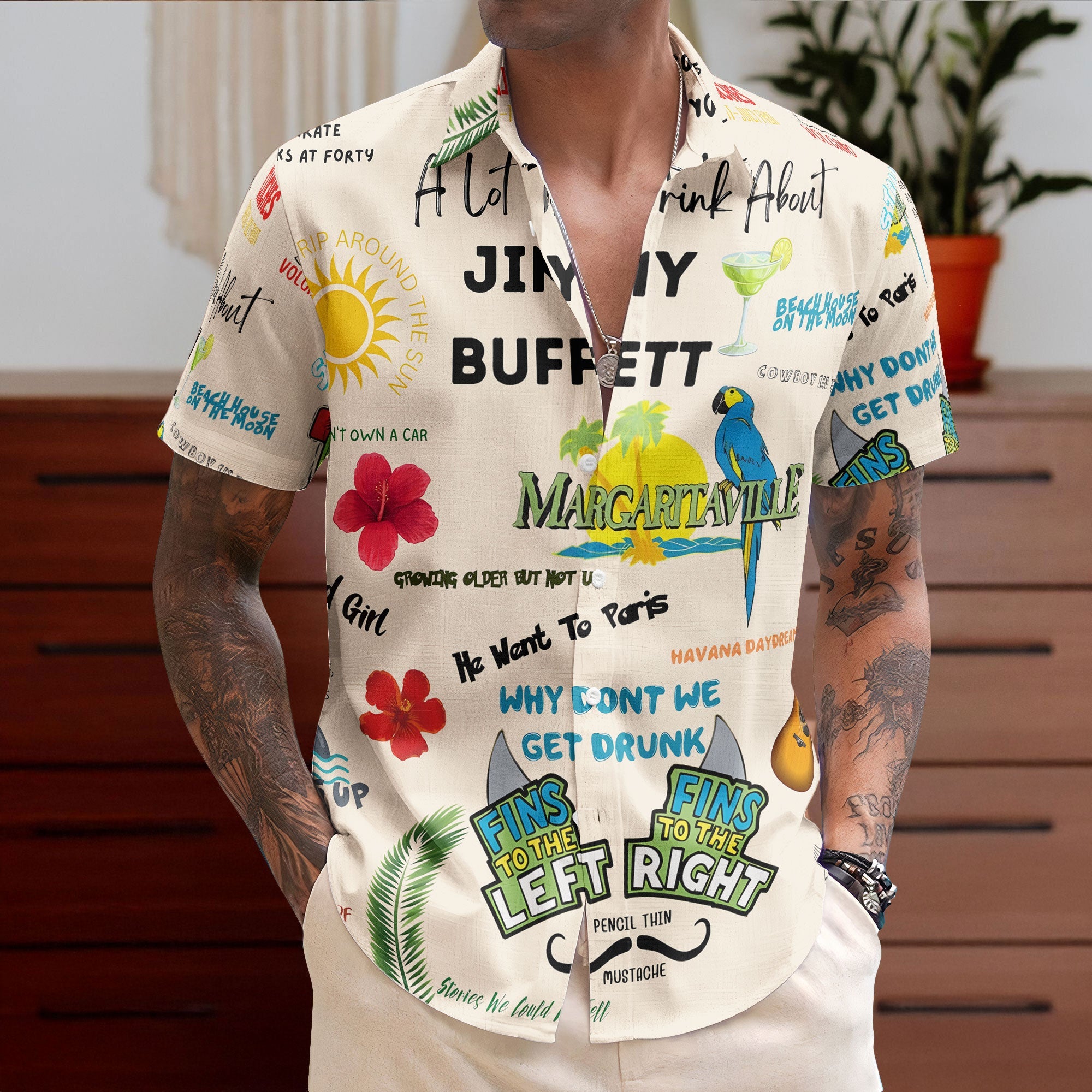 Jimmy Buffett Margaritaville Why Don't We Get Drunk Beach Hawaiian Shirt – Retro Music Inspired Aloha Shirt