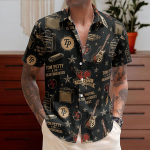 Tom Petty & The Heartbreakers Rock ‘N’ Roll Hawaiian Shirt – Retro Music Album Art Inspired Unisex Shirt