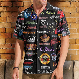 Rock Band Unisex Hawaiian Shirt – Retro Music Inspired Aloha Shirt