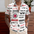 Grunge Rock Band Retro Rock Concert White Summer Button Up Hawaiian Shirt – Retro Music Album Art Inspired Unisex Shirt