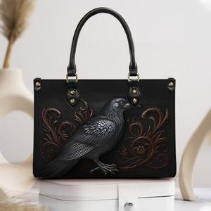 Edgar Allan Poe Raven Design Leather Handbag & Wallet Set