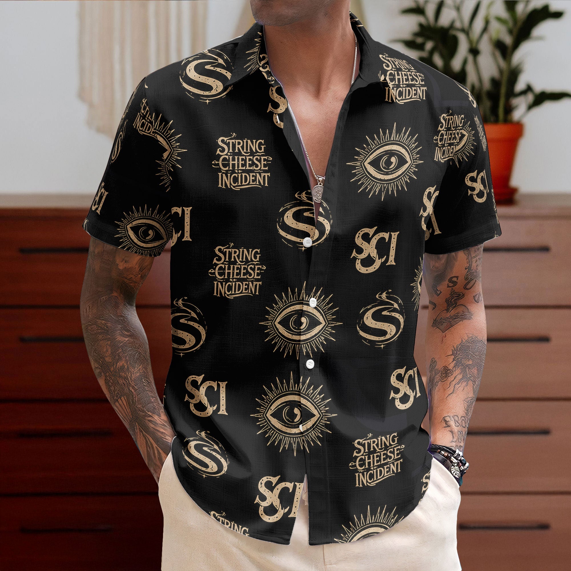 The String Cheese Incident Hawaiian Shirt – Retro Music Album Art Inspired Unisex Shirt