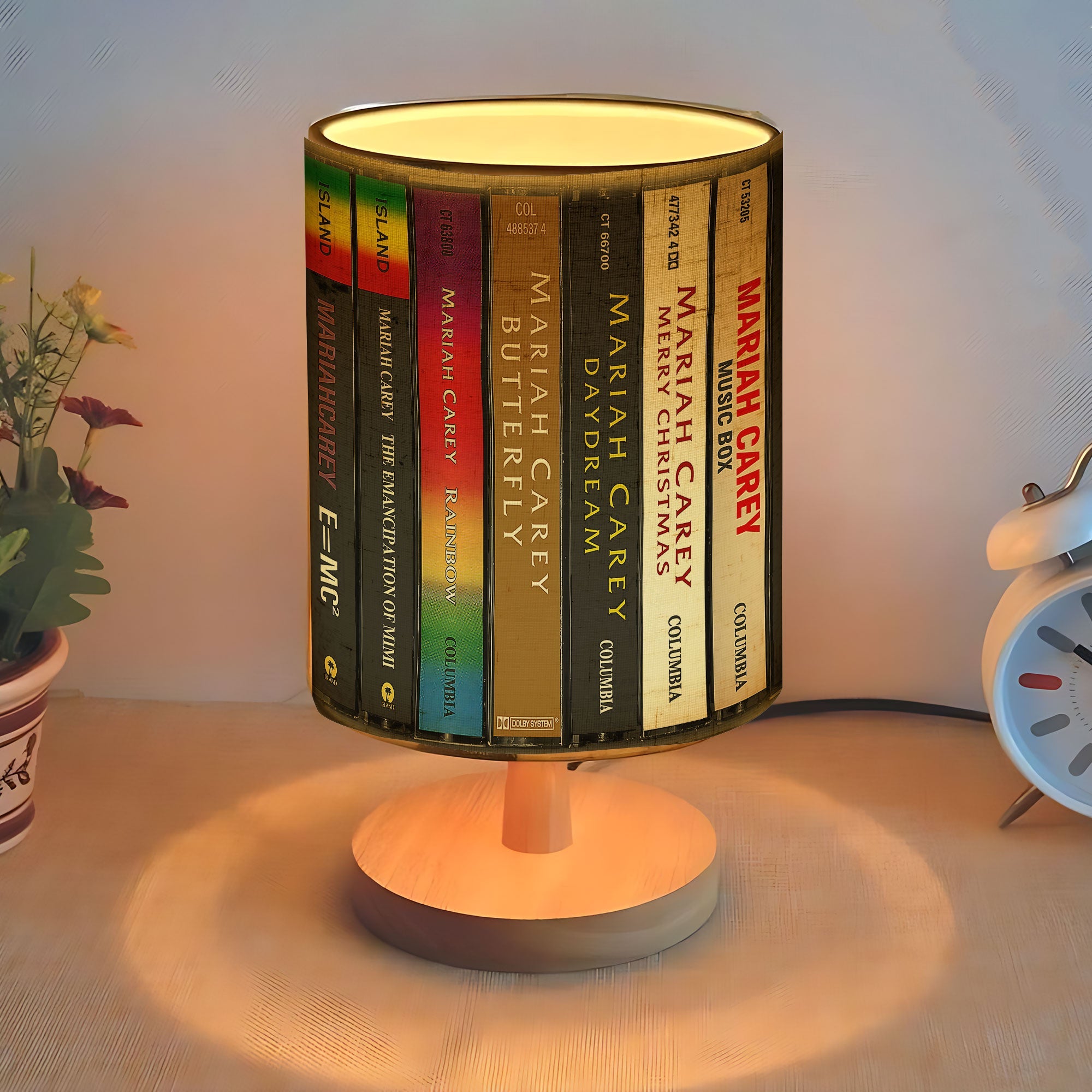 Retro Music Album Spine Fabric Lamp A Tribute to Iconic Pop Classics