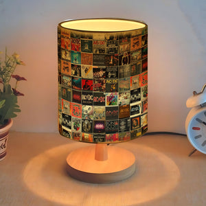 AC/DC Album Cover Collage Fabric Lamp Rock & Roll Home Decor