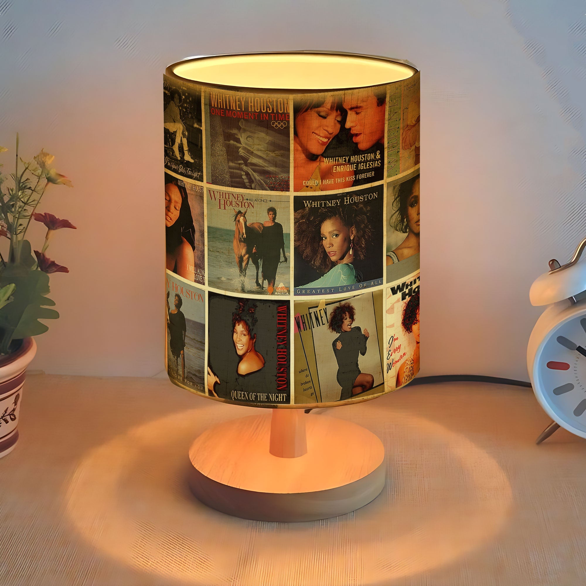 Whitney Houston Album Cover Lamp Retro Music Legend Table Light