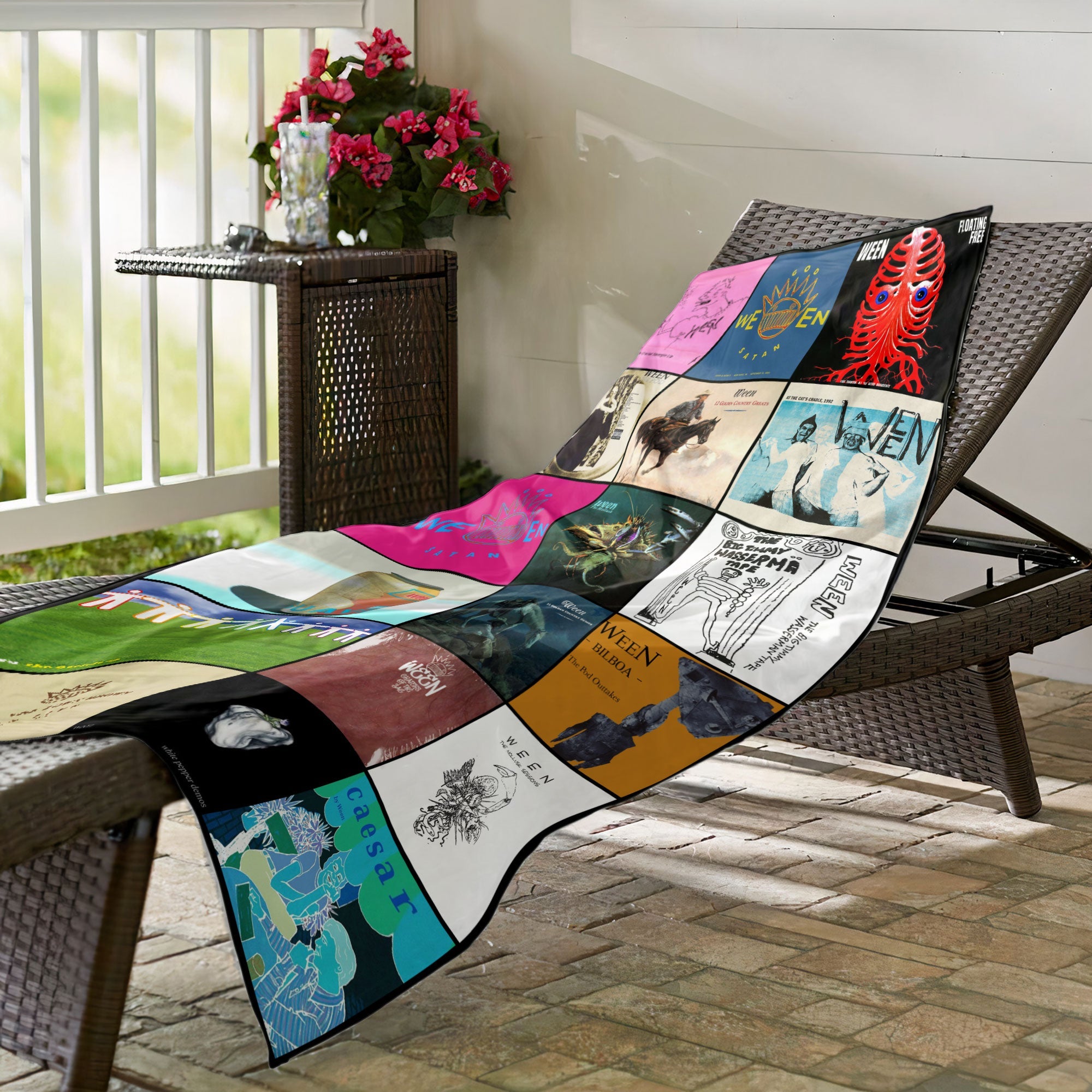 Ween Beach Towel Album Cover Collage Classic Rock Towel