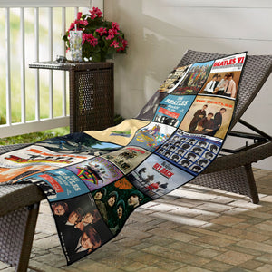 The Beatles Beach Towel Album Cover Collage Classic Rock Towel