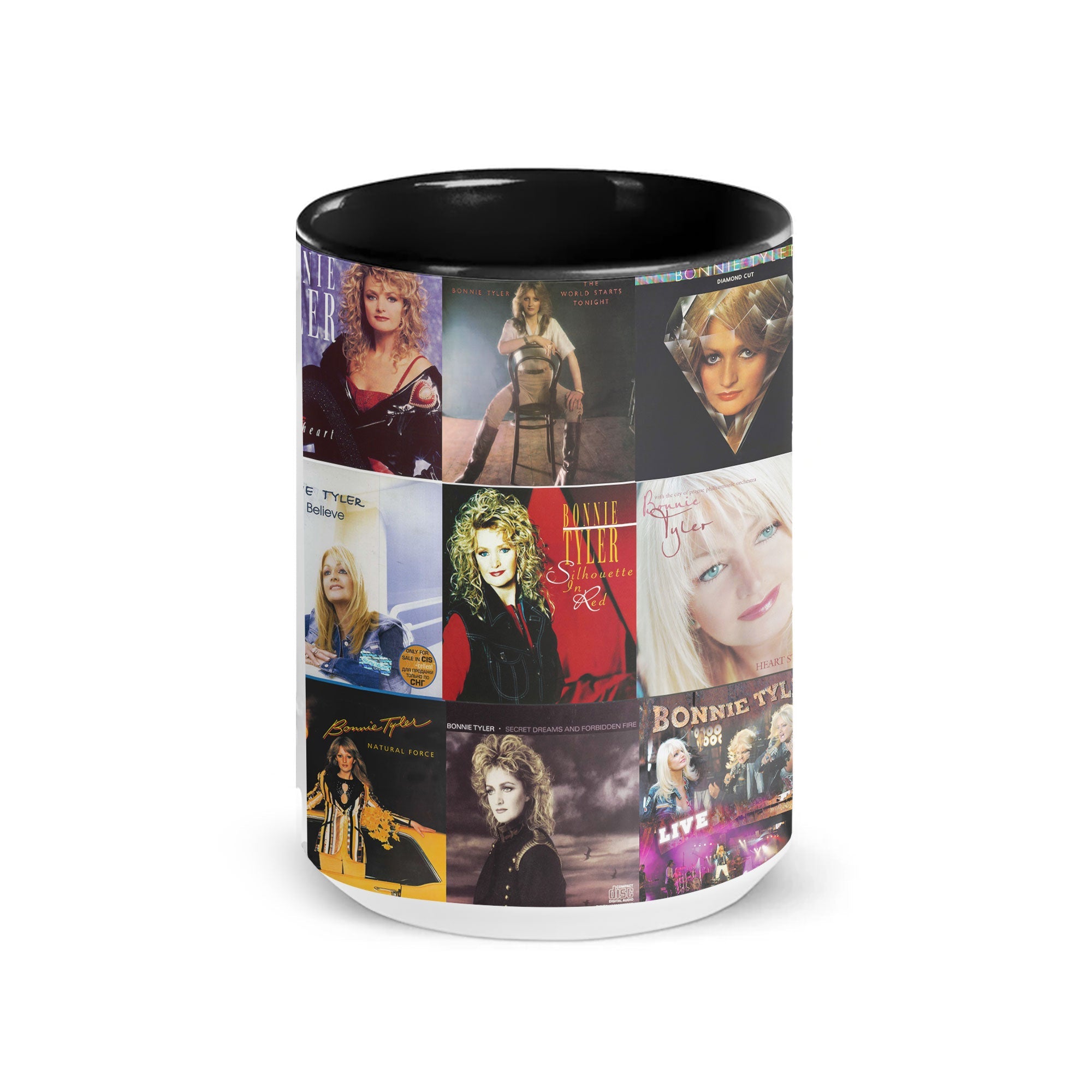 Bonnie Tyler Accent Mug Nostalgic Album Cover Collage Gift
