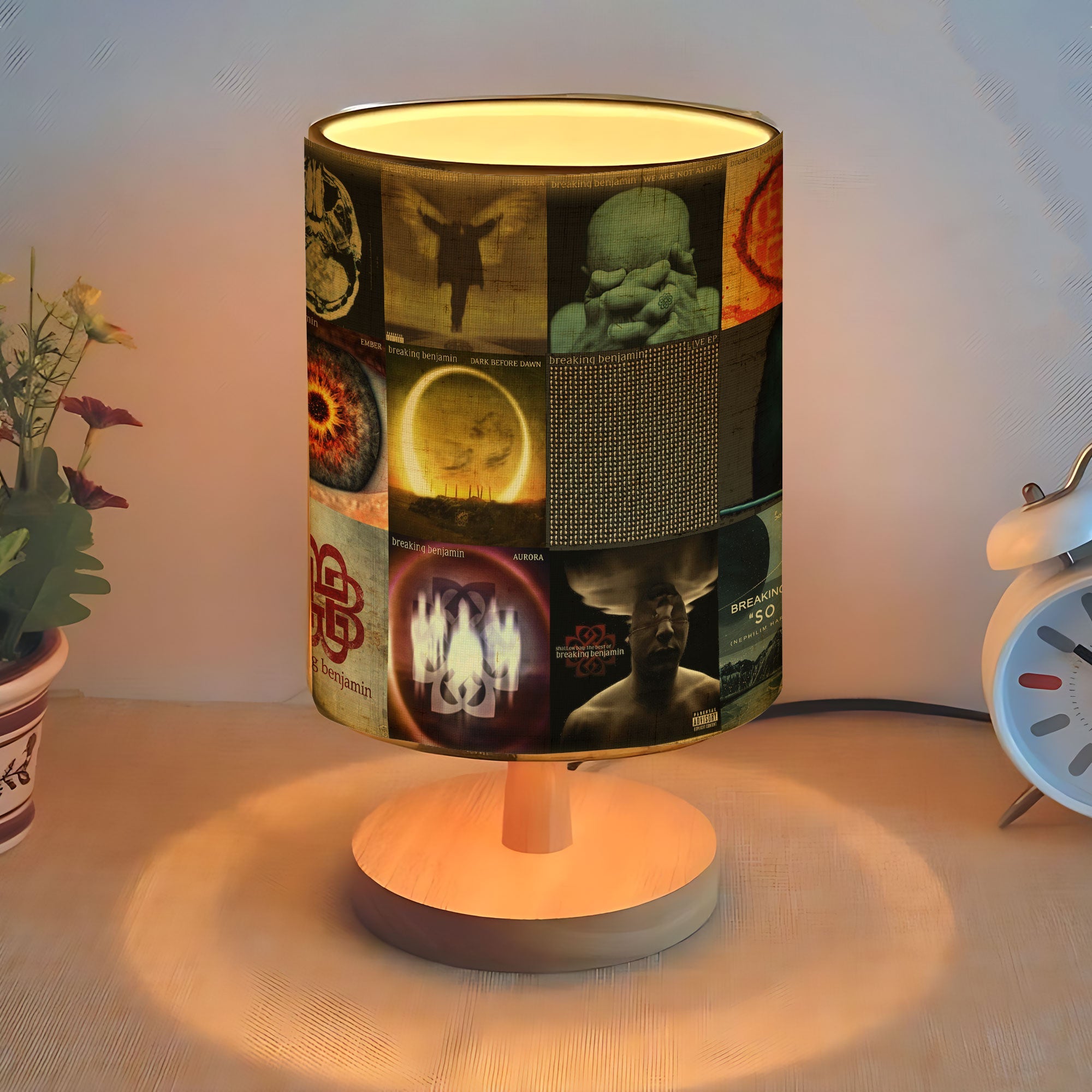 Breaking Benjamin Albums Fabric Lamp A Glow of Dark Serenity