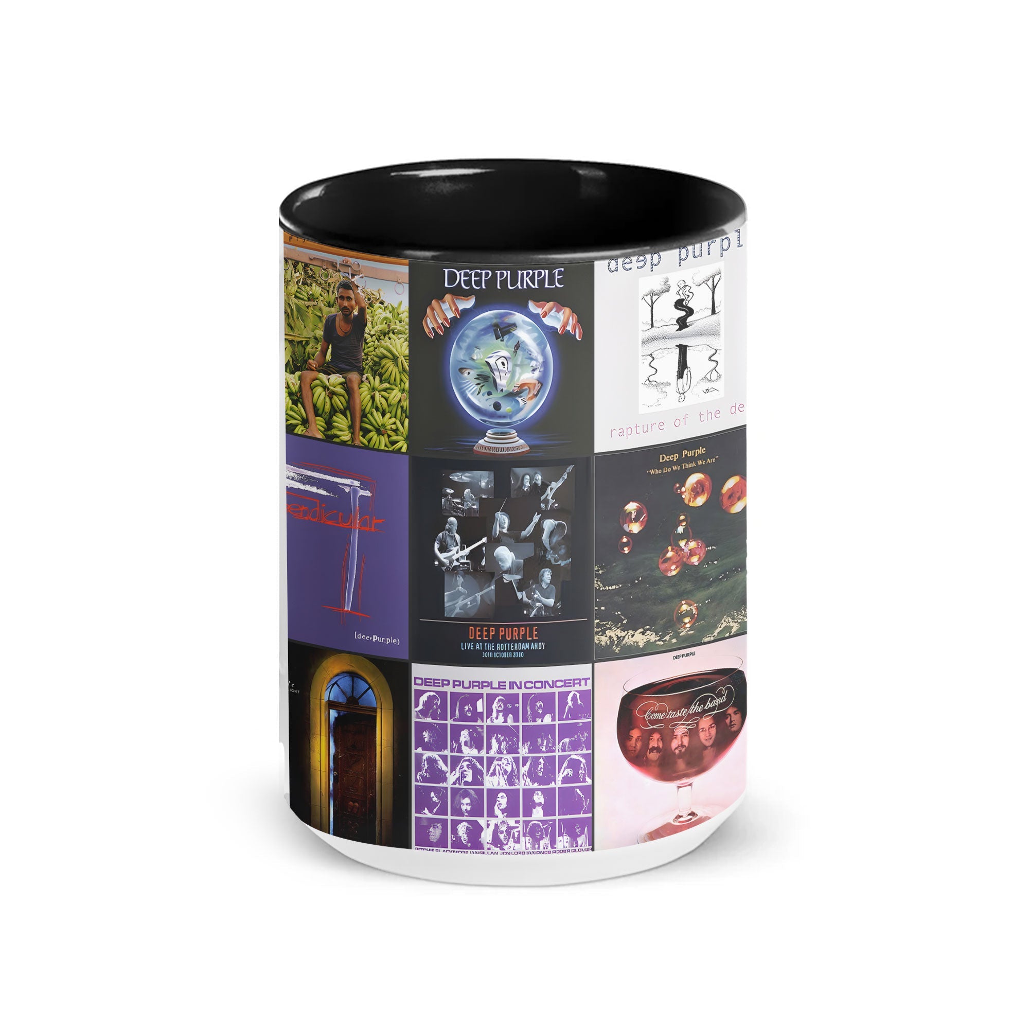 Deep Purple Accent Mug Classic Rock Album Cover Collage Gift