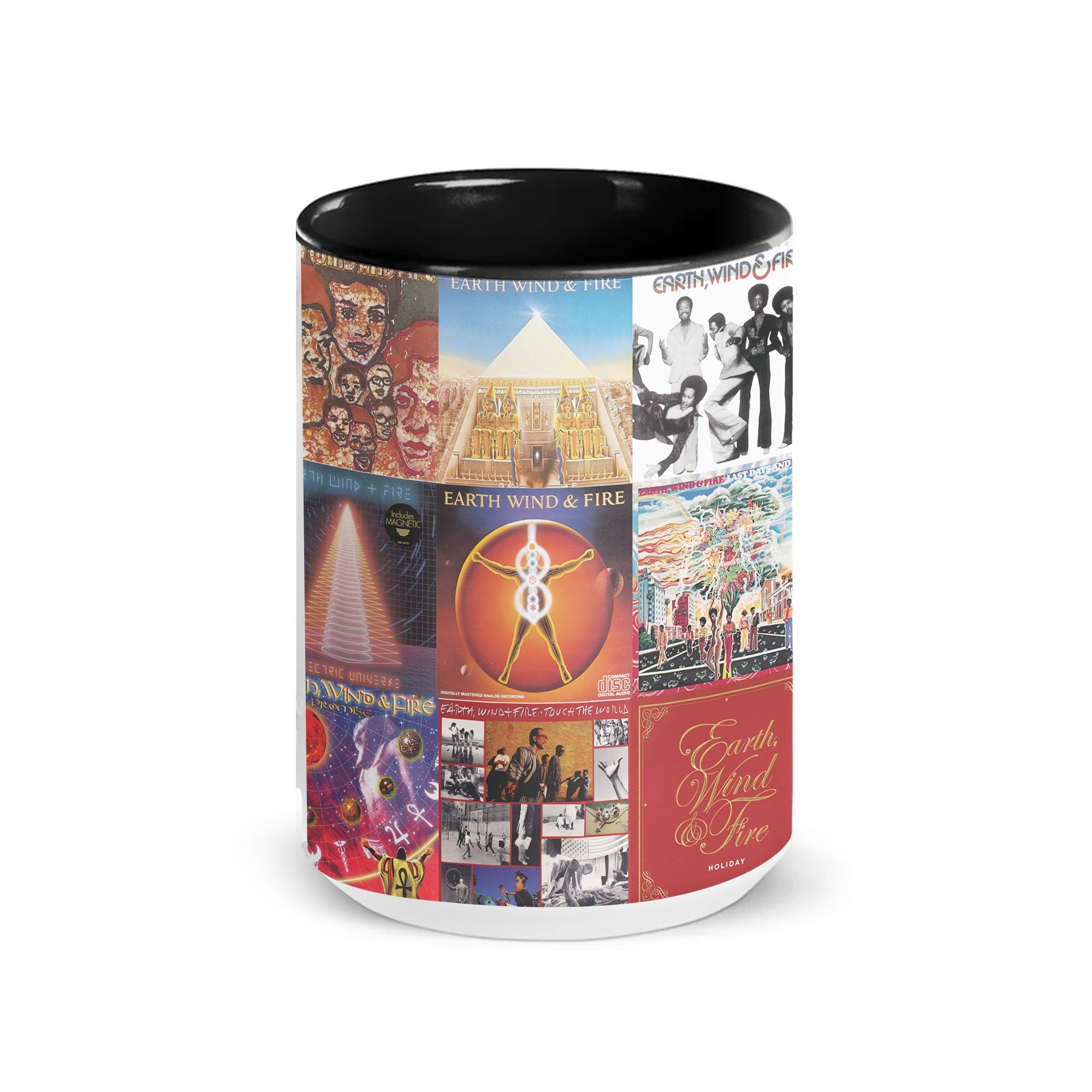 Earth, Wind & Fire Accent Mug Iconic Album Cover Collage Gift