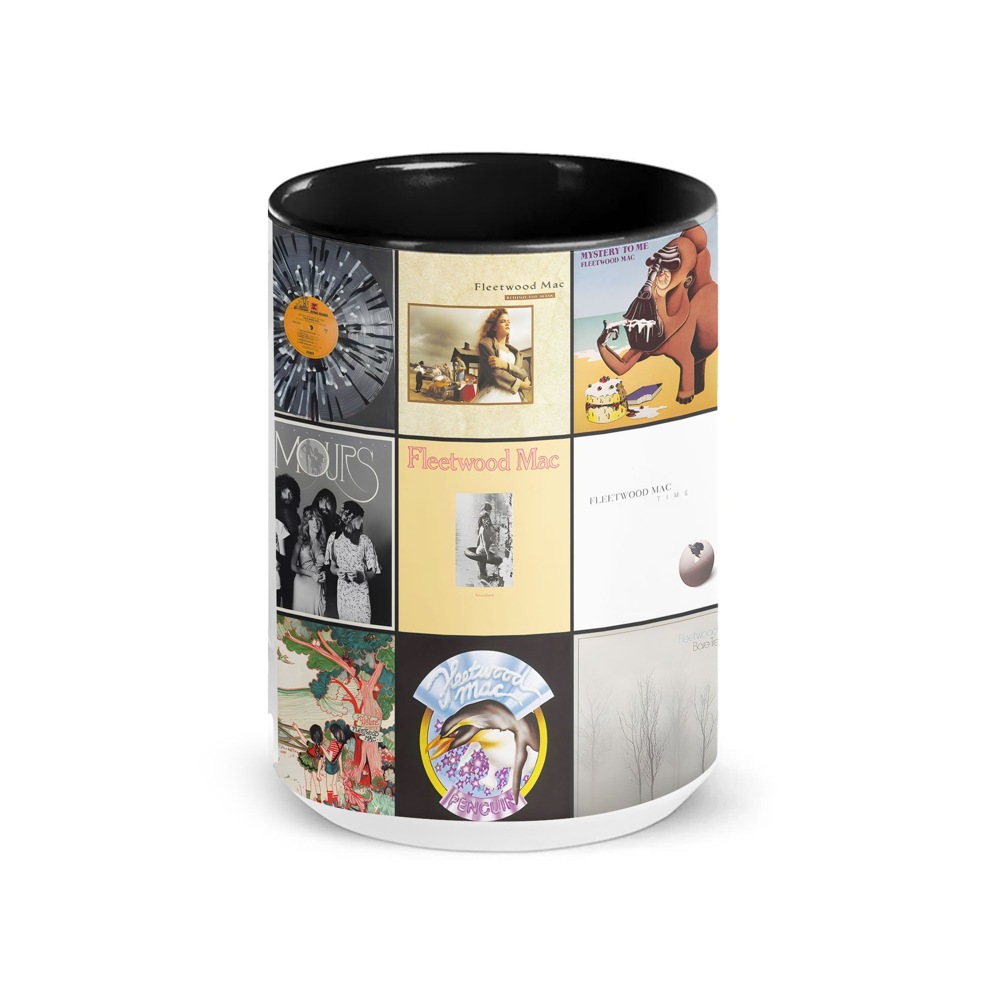 Fleetwood Mac Accent Mug Classic Album Cover Collage Gift for Rock Music Lovers
