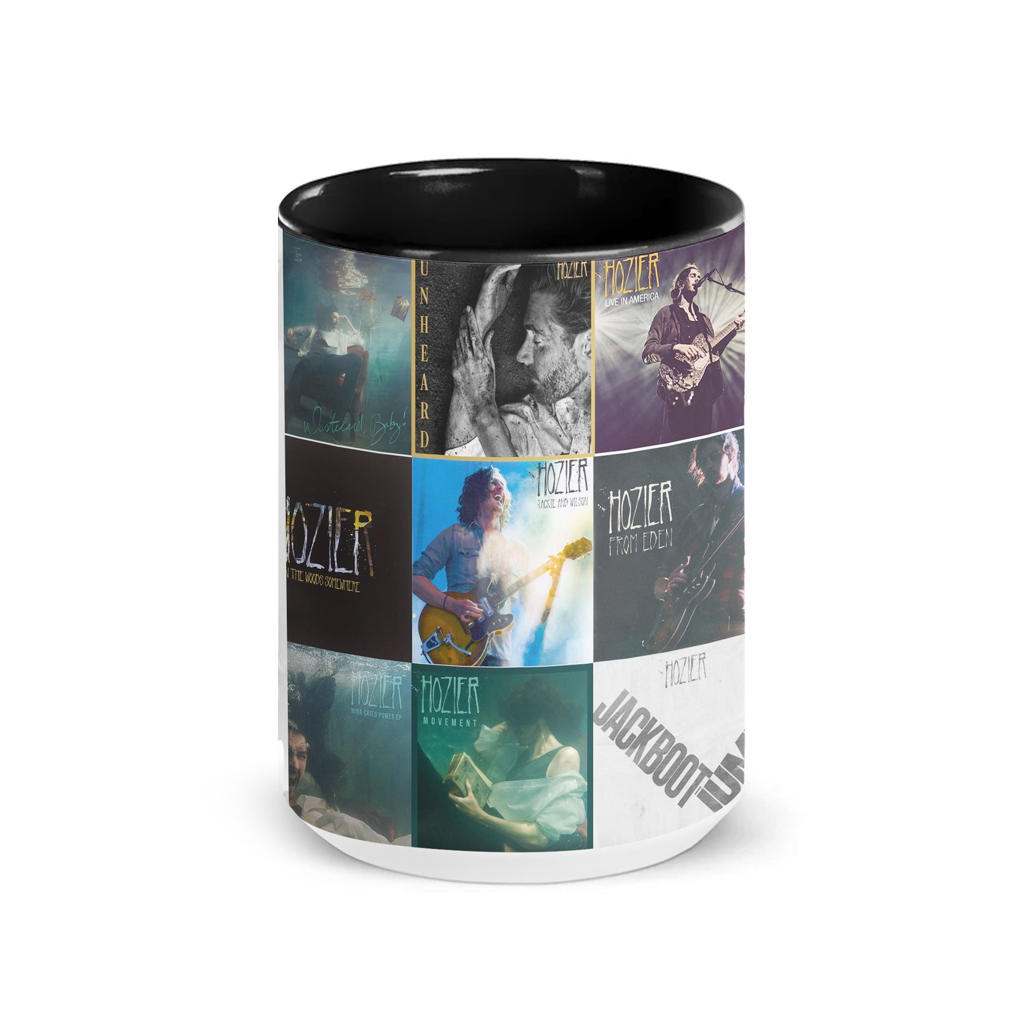Hozier Accent Mug Classic Album Cover Collage Gift for Indie & Soul Music Fans
