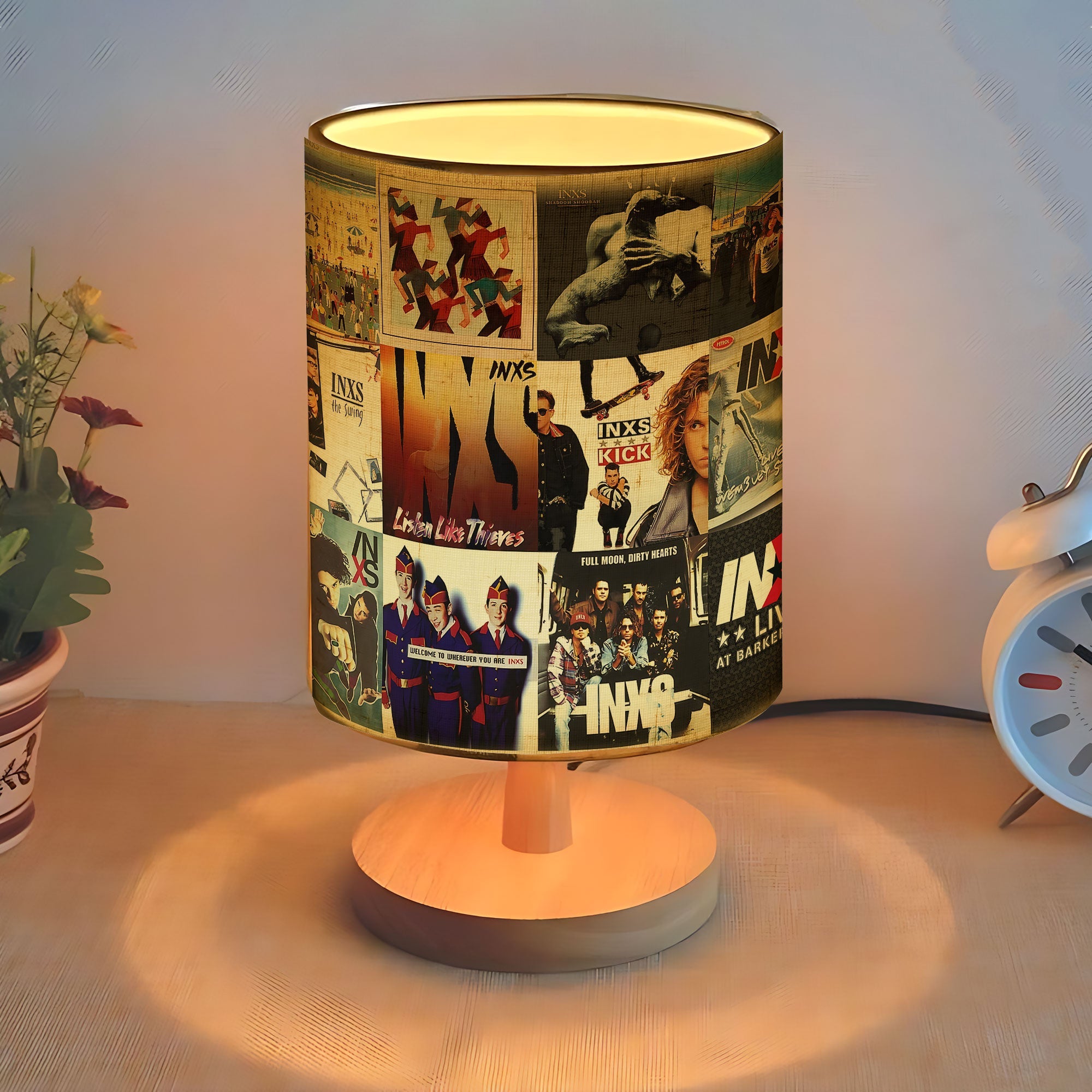 INXS Album Art Fabric Lamp Light Up Your 80s Rock Spirit