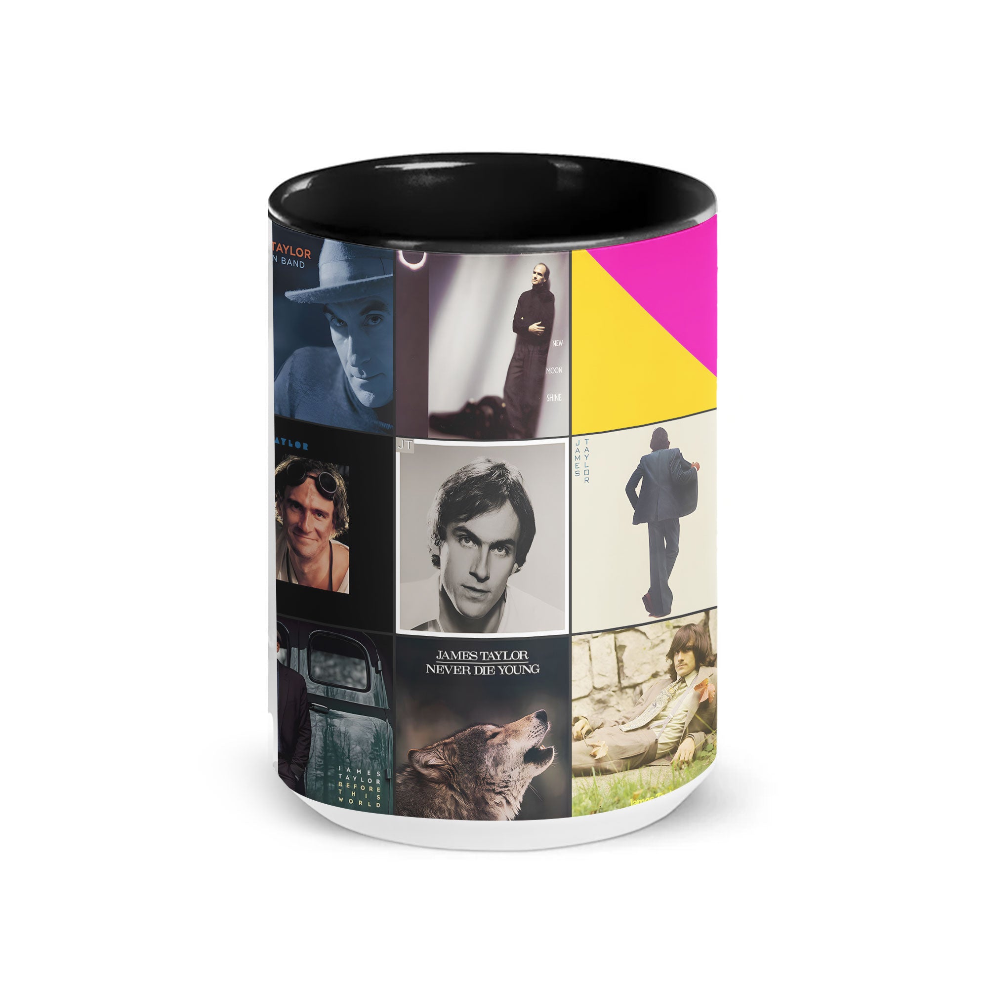 James Taylor Accent Mug Timeless Album Cover Collage Gift